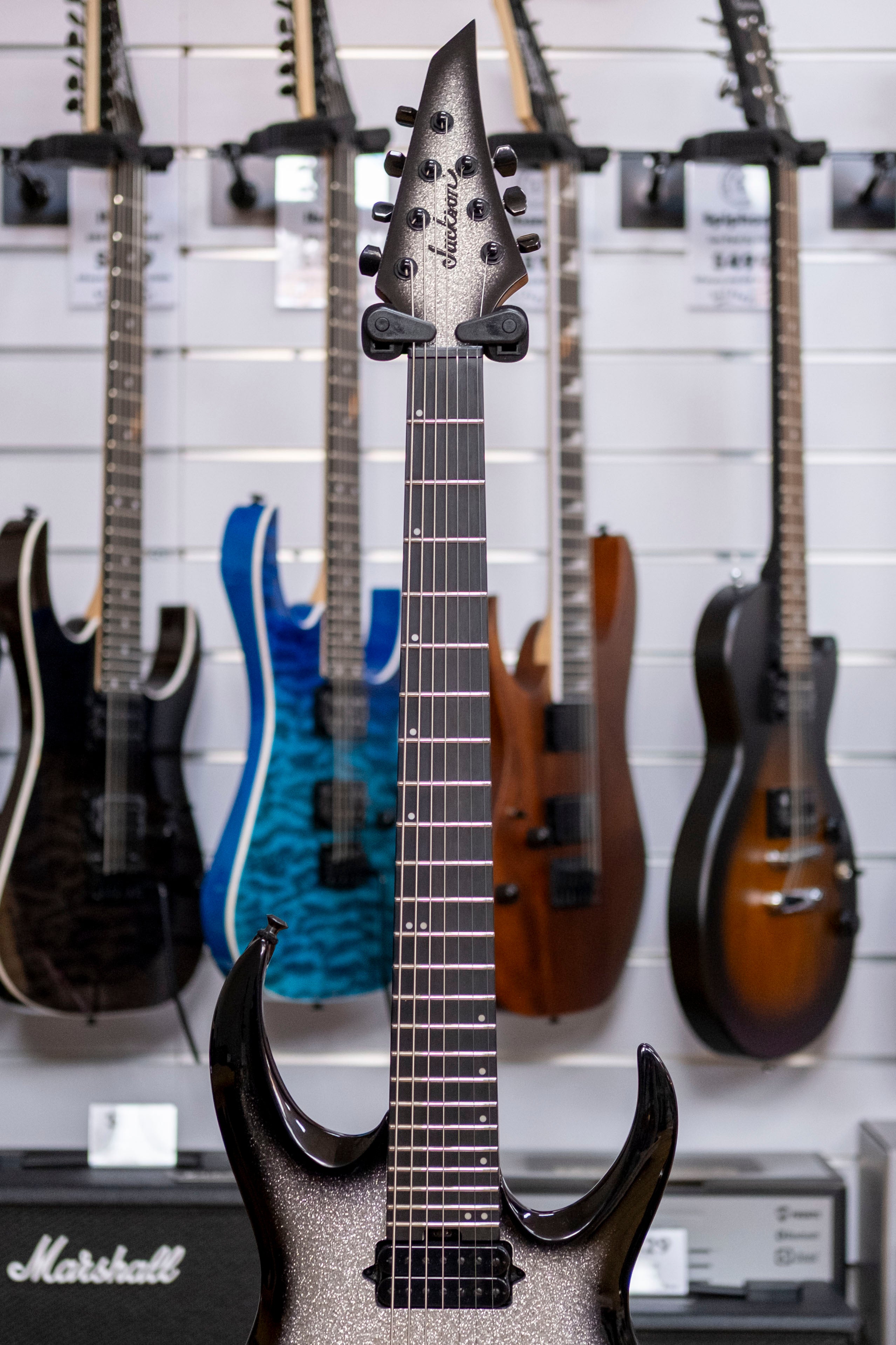 Jackson Pro Series Misha Mansoor Juggernaut HT7 (Silverburst Sparkle) (Pre-Owned, 2025)