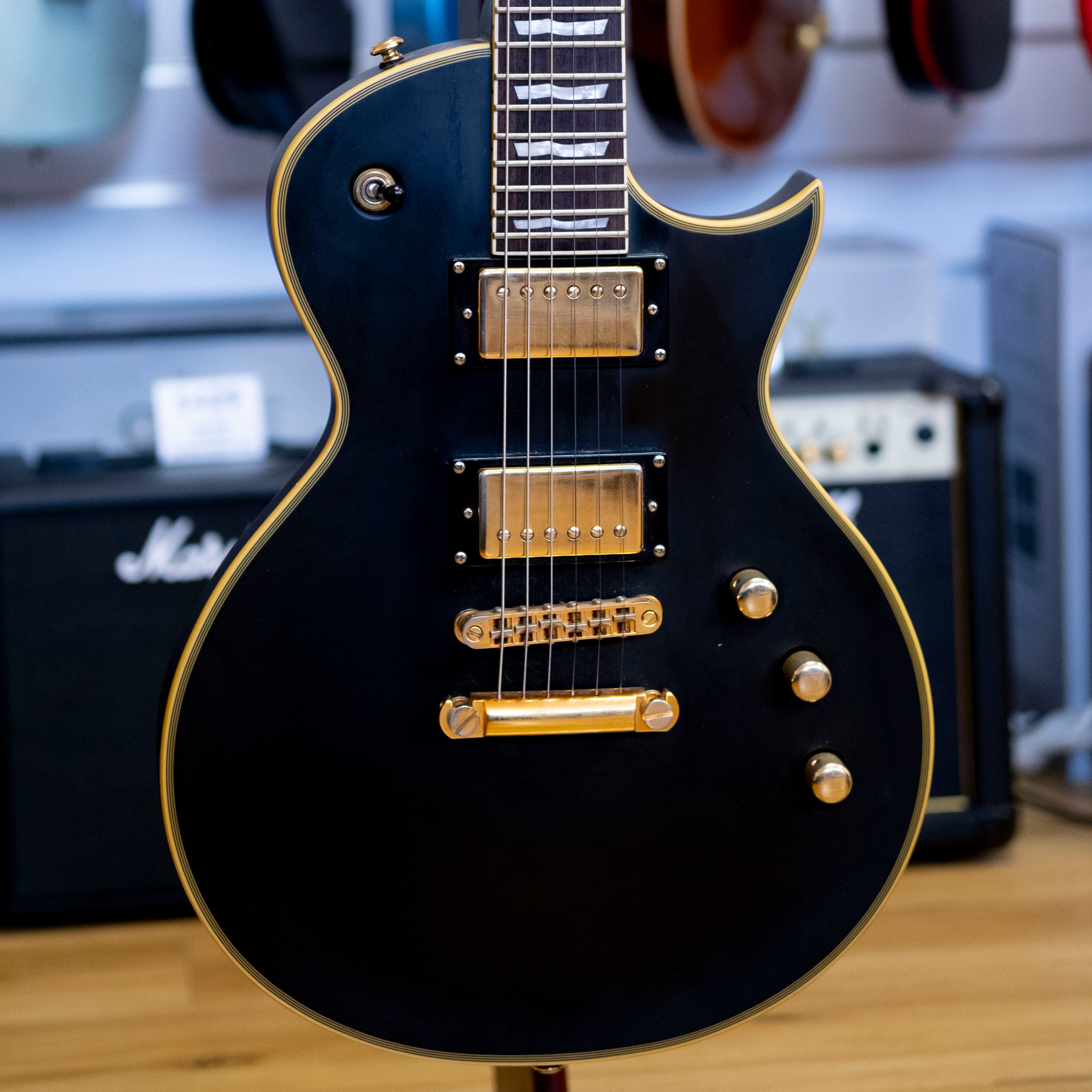 LTD EC-1000 Deluxe Electric Guitar (Vintage Black) (Pre-Owned, 2014)