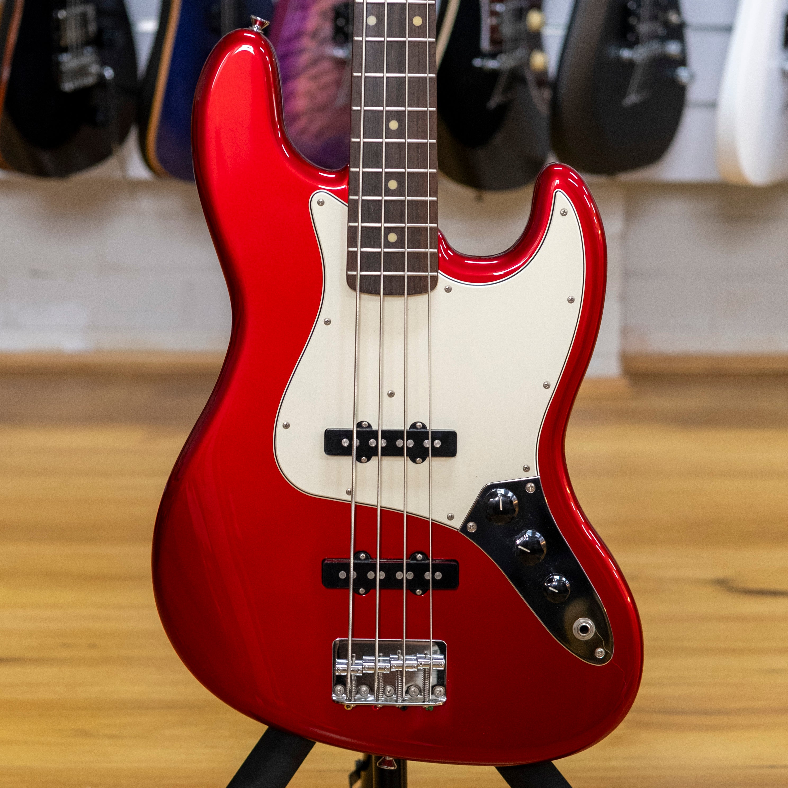 Edwards E-JB-105ALR 'Jazz' Bass Guitar (Candy Apple Red) (Pre-Owned, 2015 MIJ)