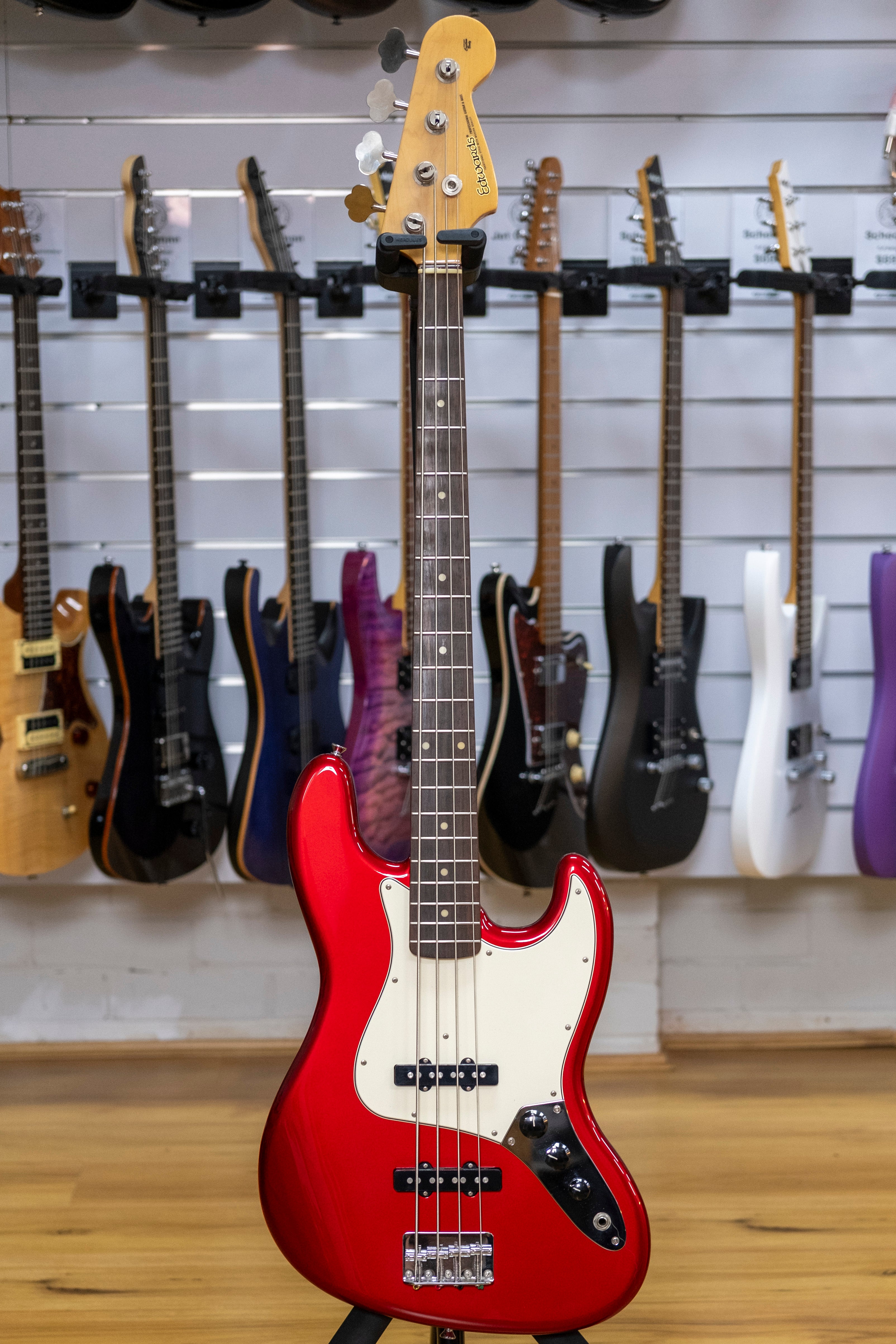 Edwards E-JB-105ALR 'Jazz' Bass Guitar (Candy Apple Red) (Pre-Owned, 2015 MIJ)