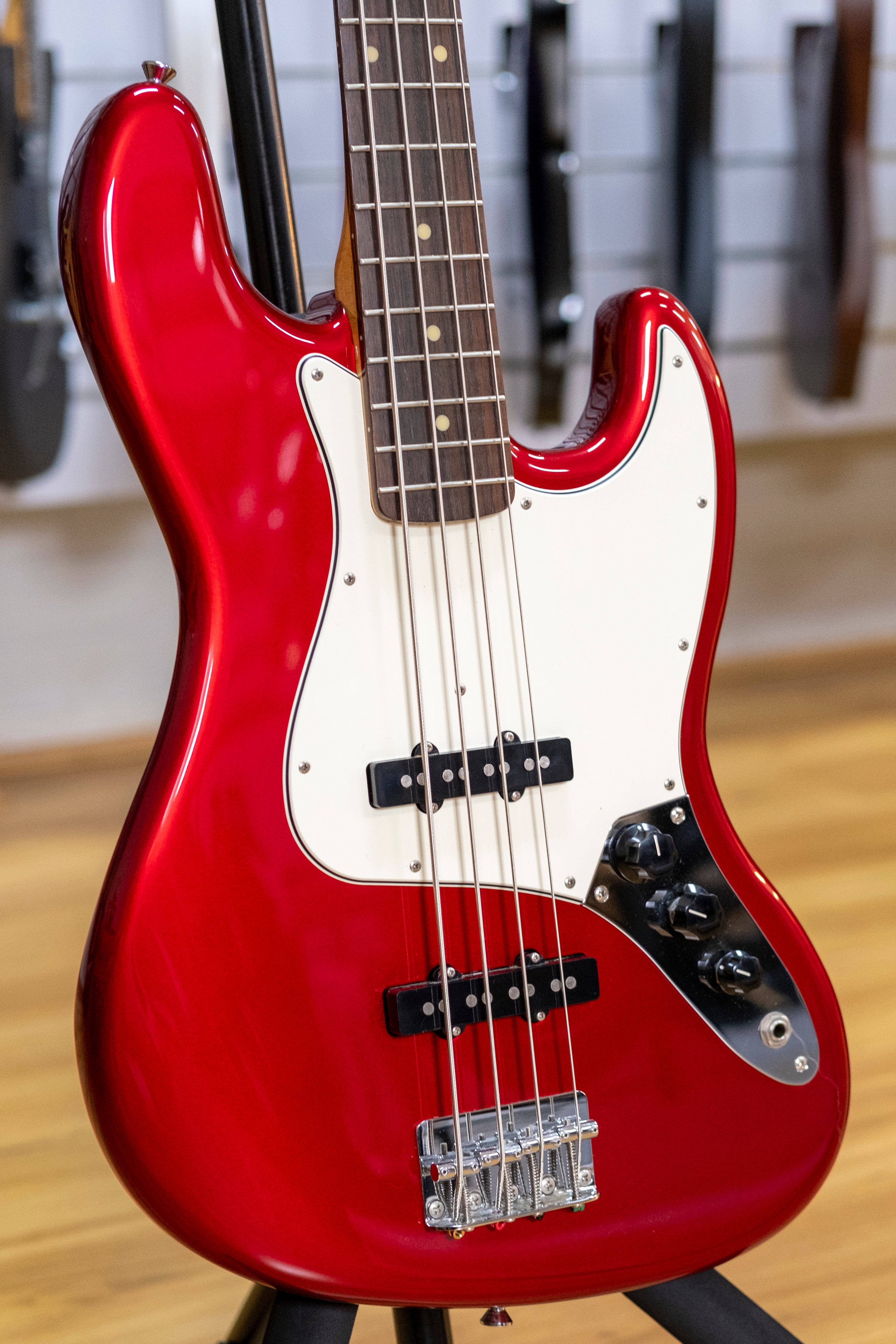 Edwards E-JB-105ALR 'Jazz' Bass Guitar (Candy Apple Red) (Pre-Owned, 2015 MIJ)
