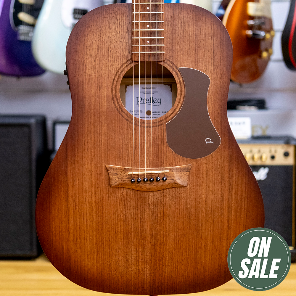Pratley SL Dreadnought Acoustic Electric Guitar with Case (Solid Blackwood Top) *B-Stock*