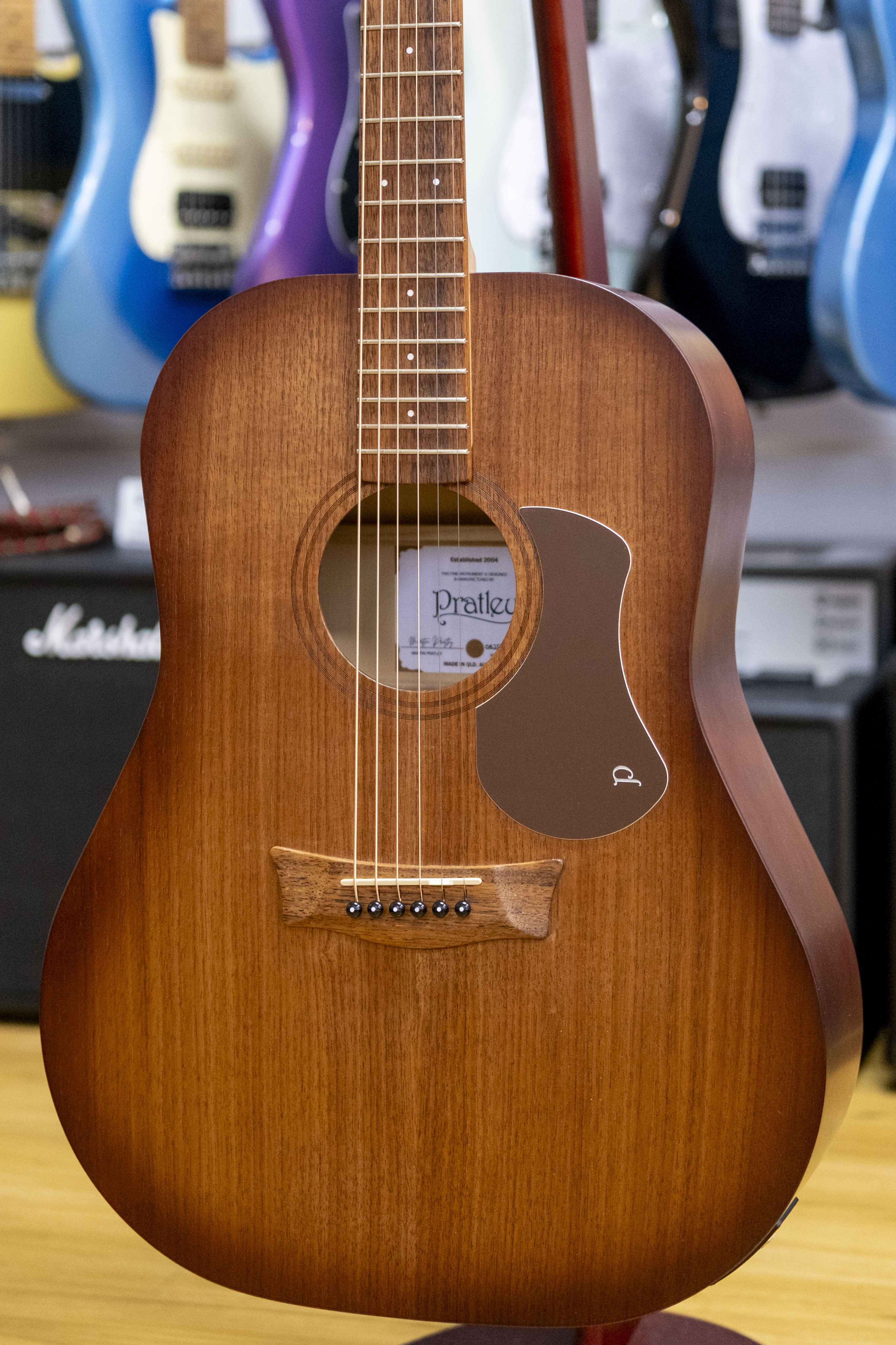 Pratley SL Dreadnought Acoustic Electric Guitar with Case (Solid Blackwood Top) *B-Stock*