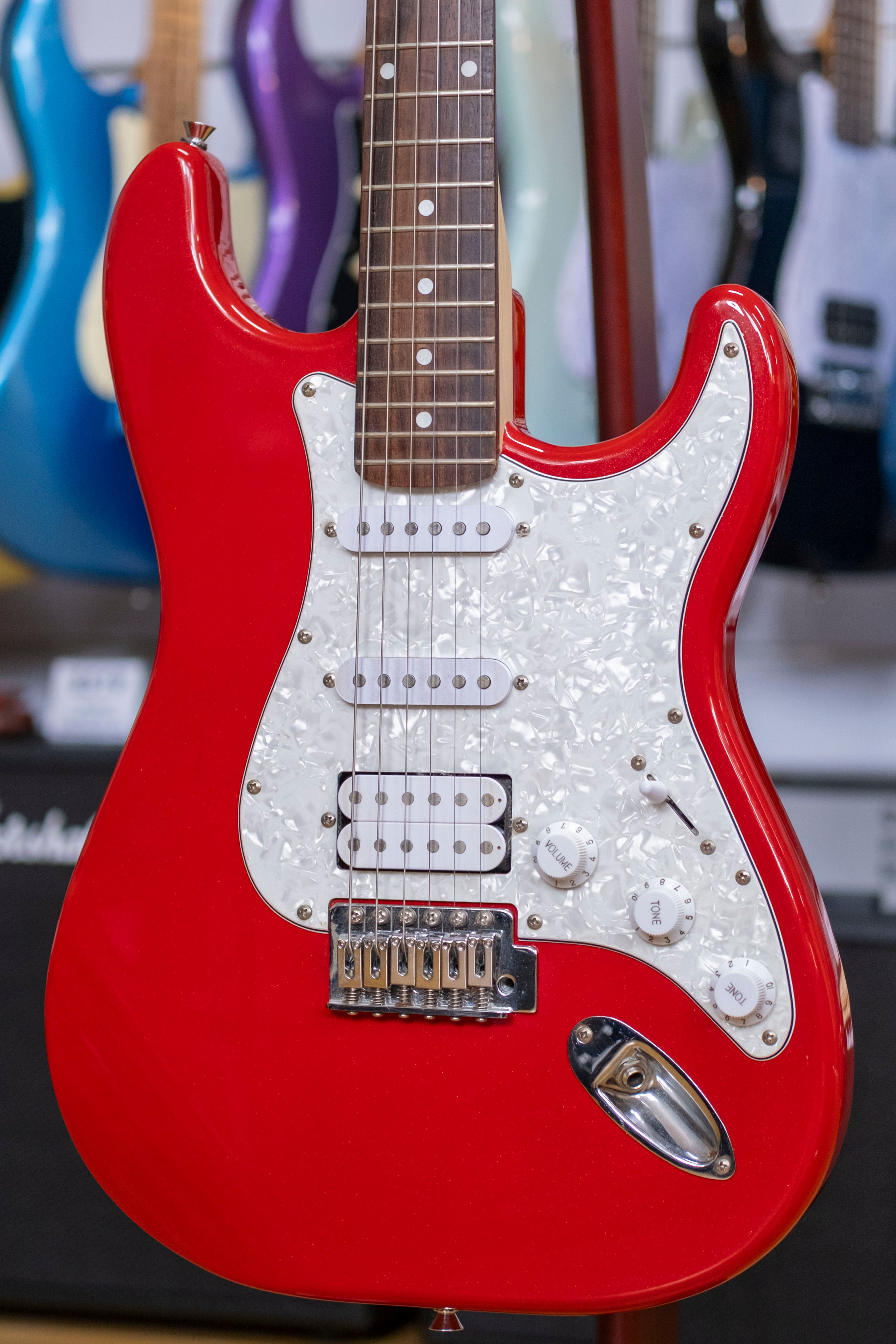 Haze E-211 Electric Guitar (Candy Apple Red) (Pre-Owned)