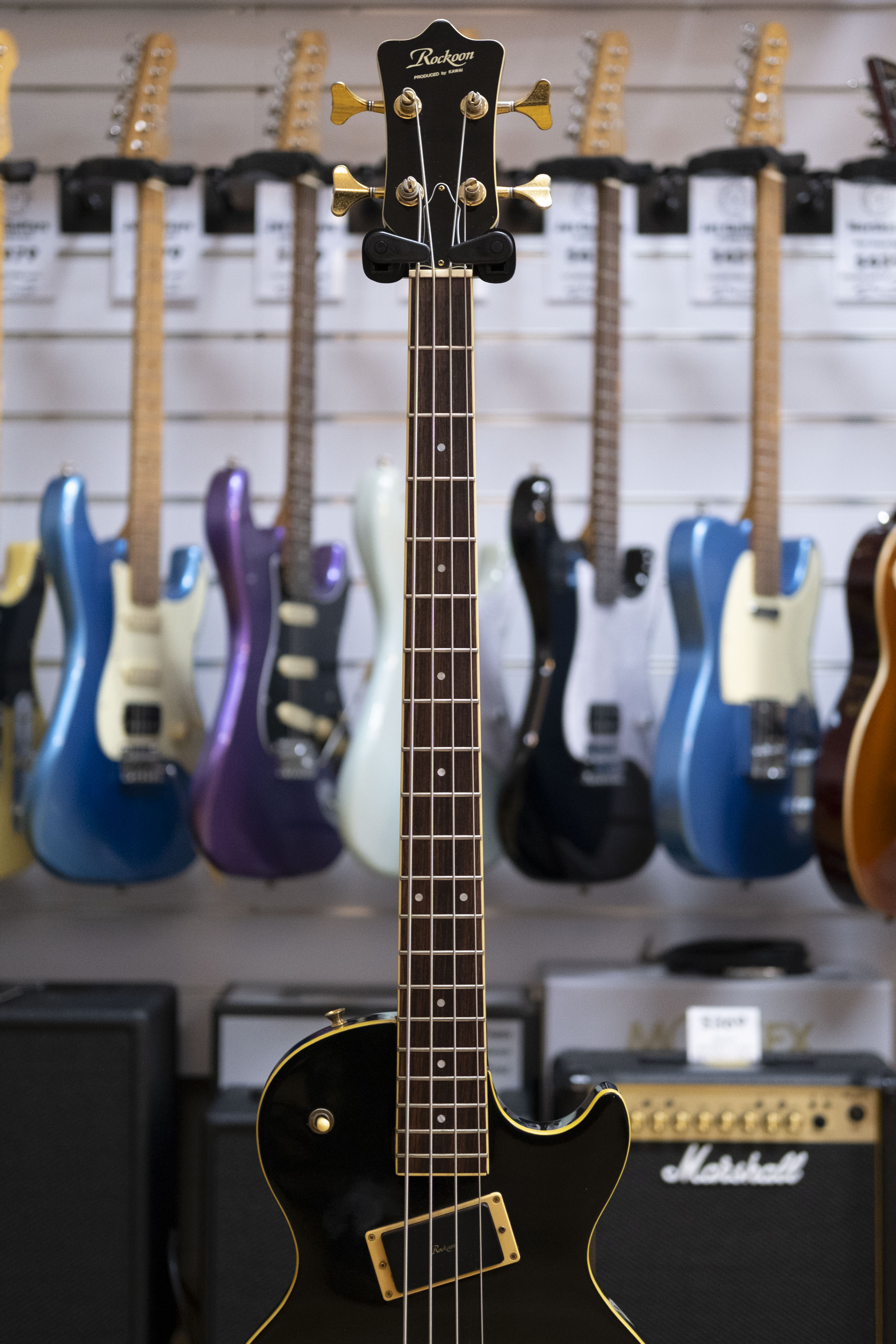 Rockoon by Kawai RCB-69 'LP' Bass Guitar (Black) (Pre-Owned, 1980's MIJ)