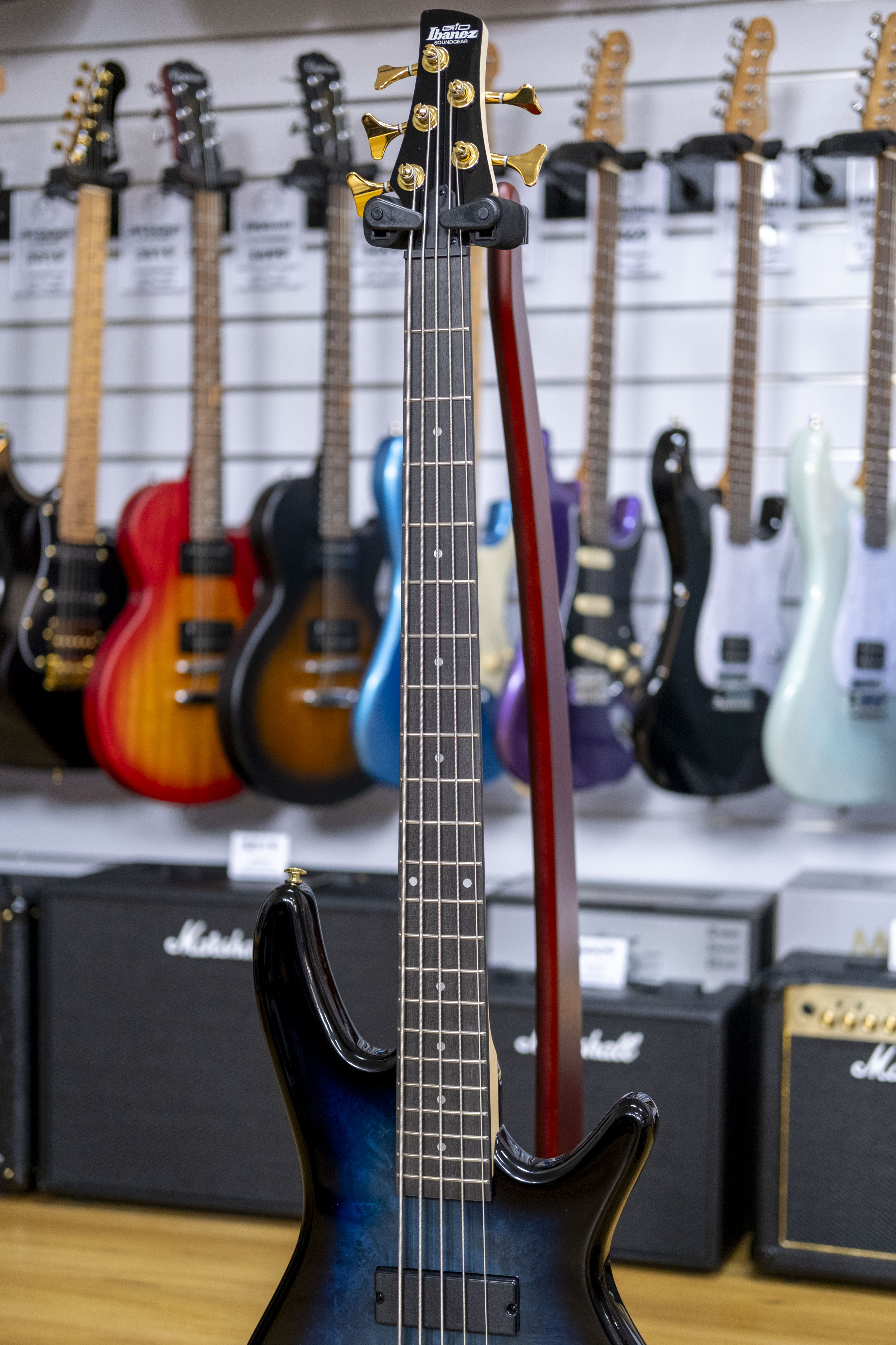 Ibanez Gio Soundgear 5-String Bass Guitar (Transparent Marine Burst)