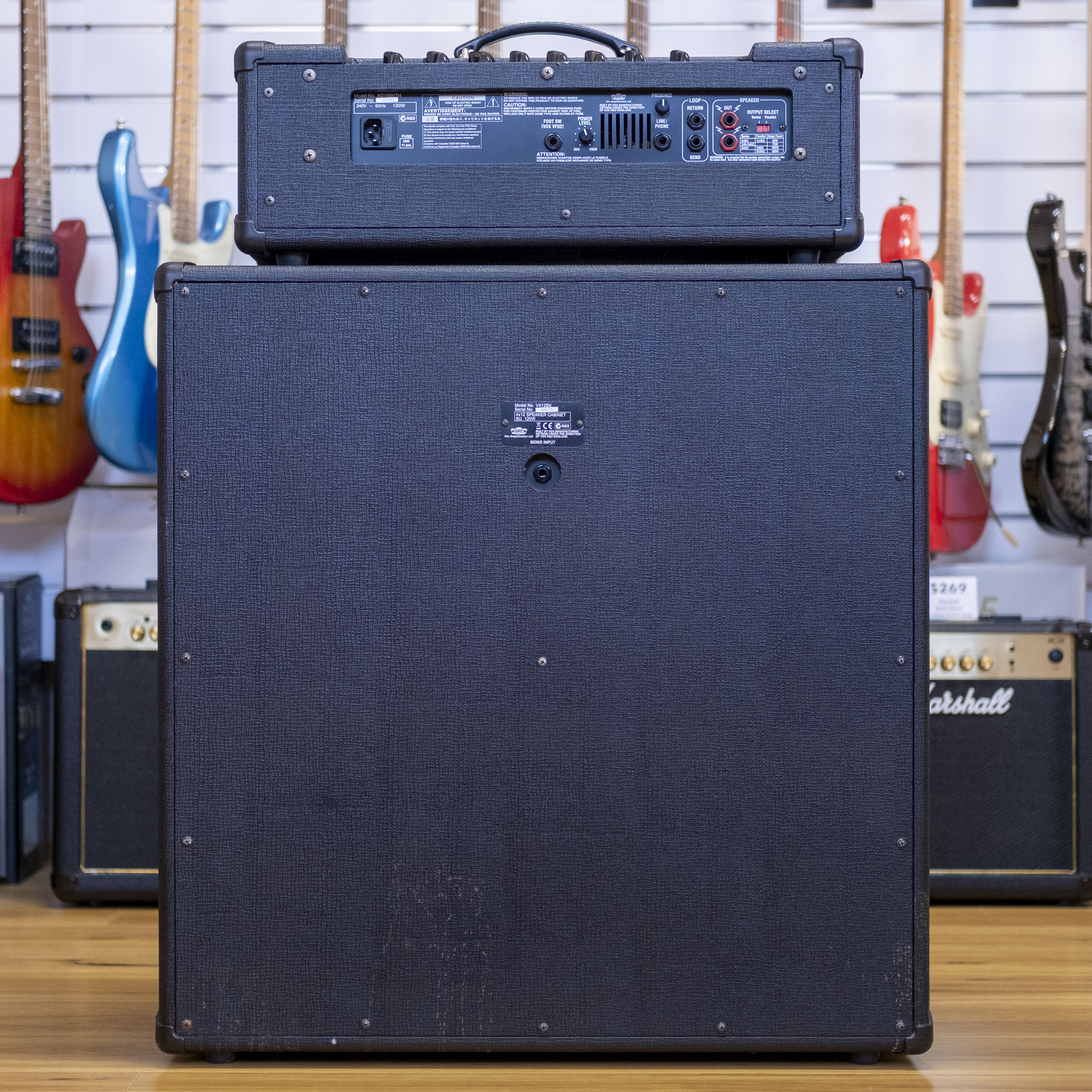 Vox AD100VTH 100-Watt Head and Vox 4x12" Speaker Cabinet with Footswitch (Pre-Owned)