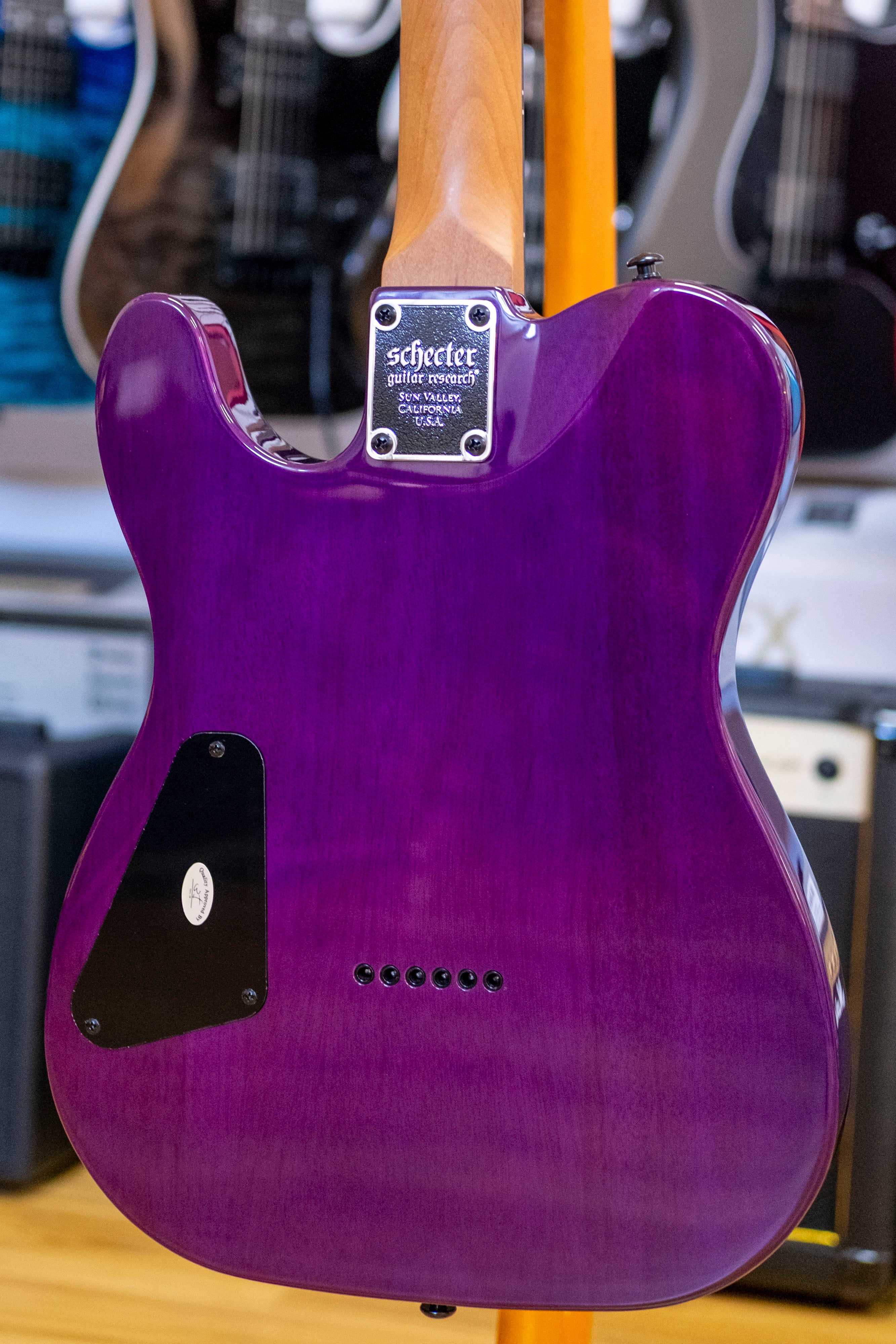 Schecter PT Standard Electric Guitar (Purple Burst Burl)