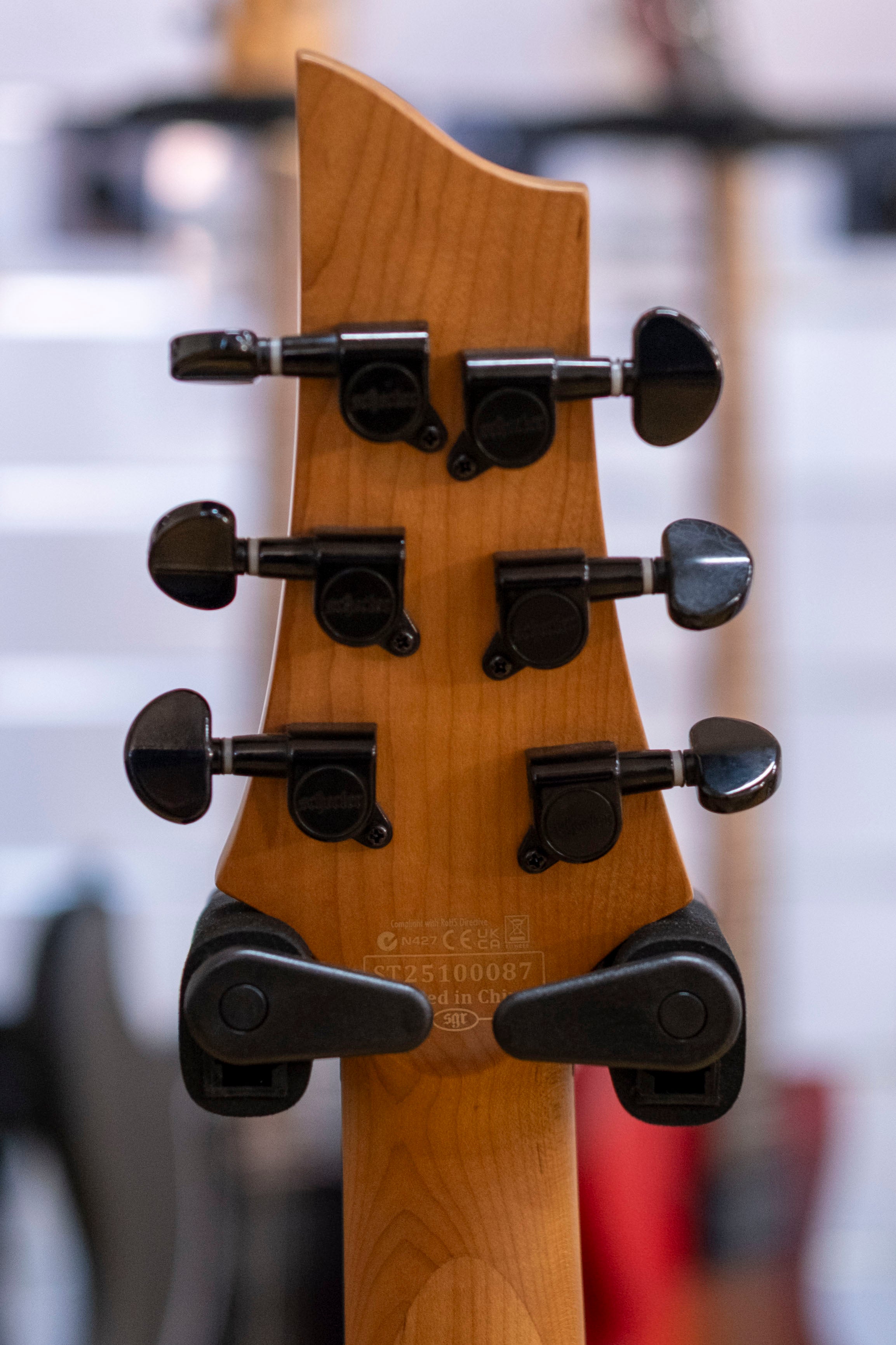 Schecter C-1 Standard Electric Guitar (Black Fade Burst Burl)
