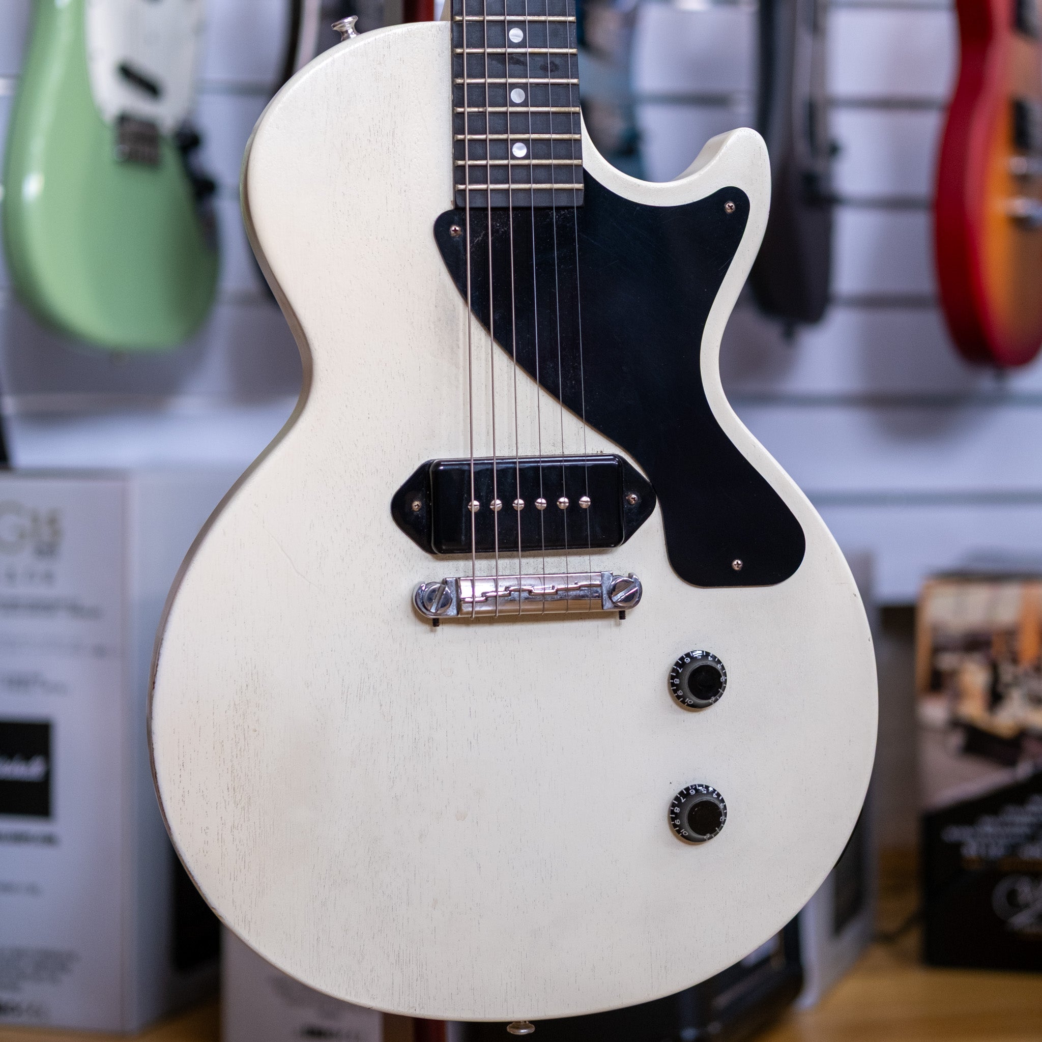 Gibson Les Paul Junior Electric Guitar with Hardcase (Satin White) (Pre-Owned, 2010)