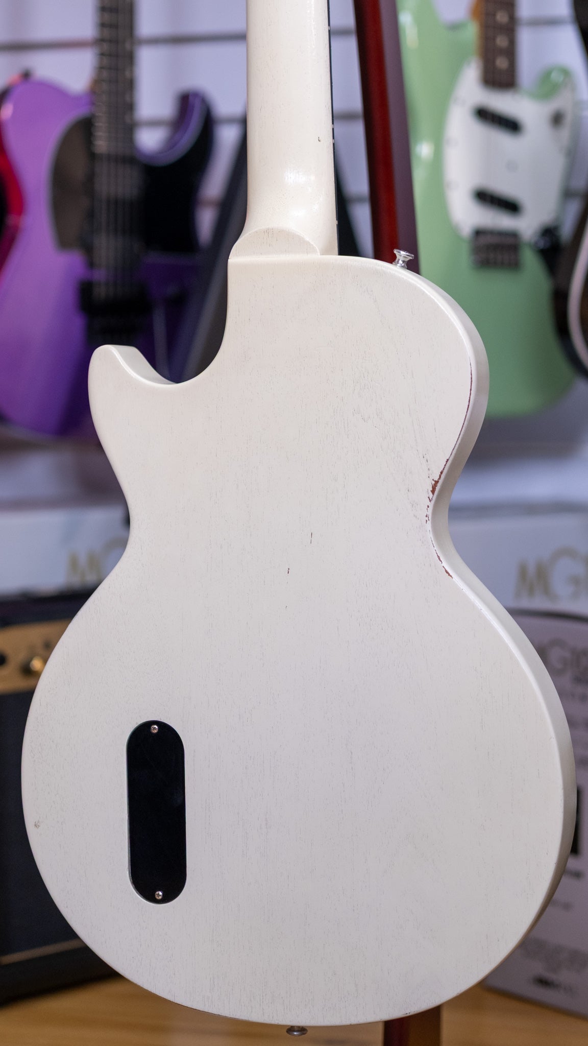 Gibson Les Paul Junior Electric Guitar with Hardcase (Satin White) (Pre-Owned, 2010)