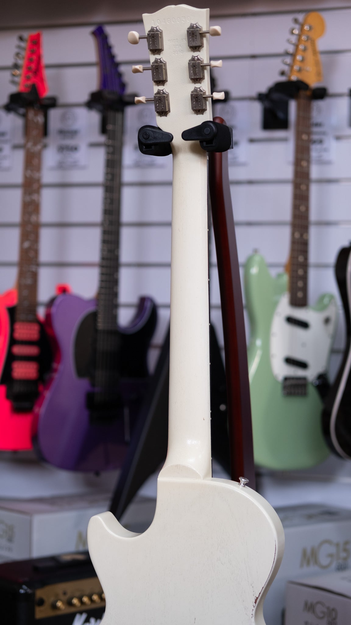 Gibson Les Paul Junior Electric Guitar with Hardcase (Satin White) (Pre-Owned, 2010)
