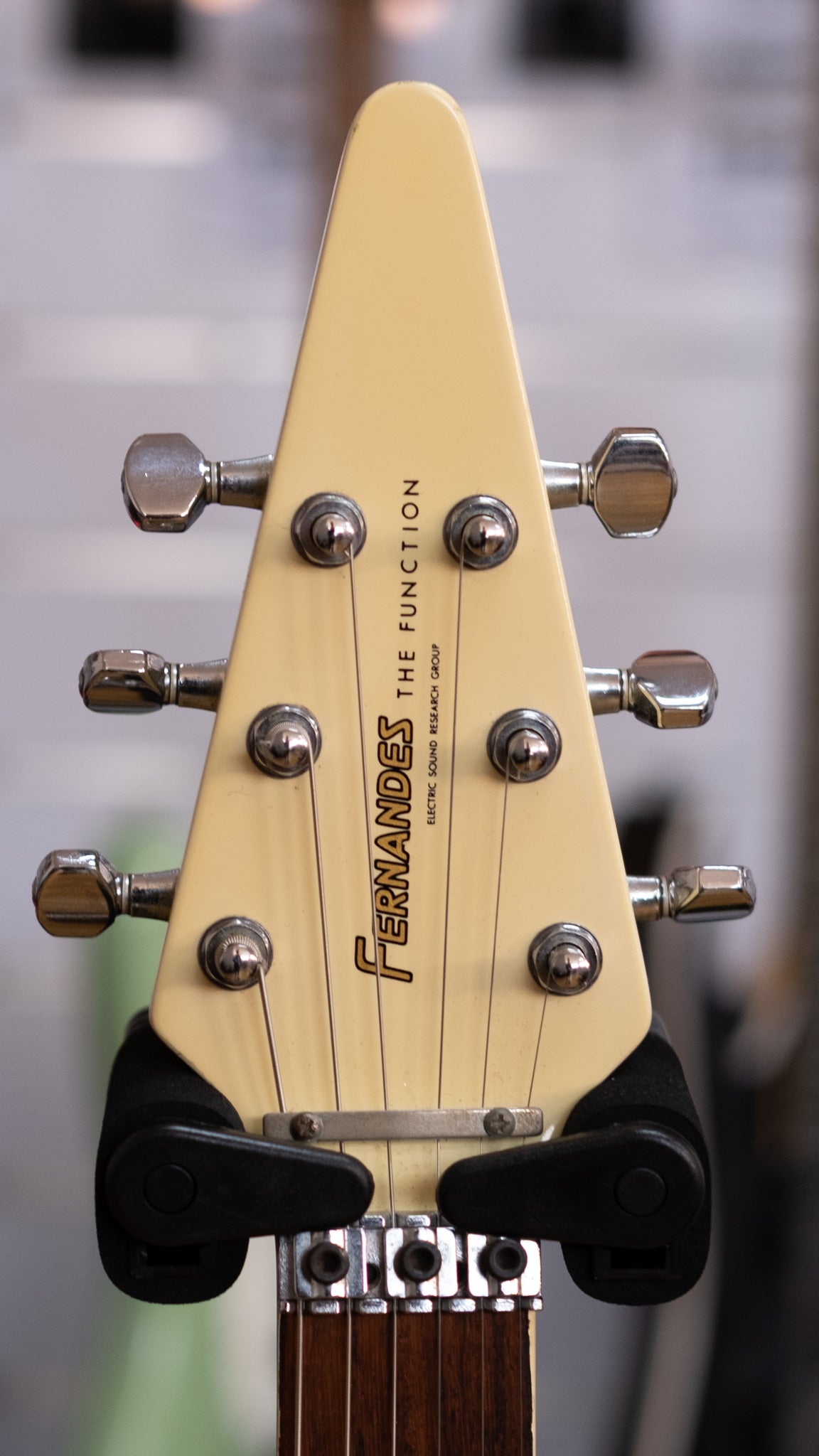 Fernandes BSV-70 The Function 'Flying V' Electric Guitar (White) (Pre-Owned, 1985 MIJ)