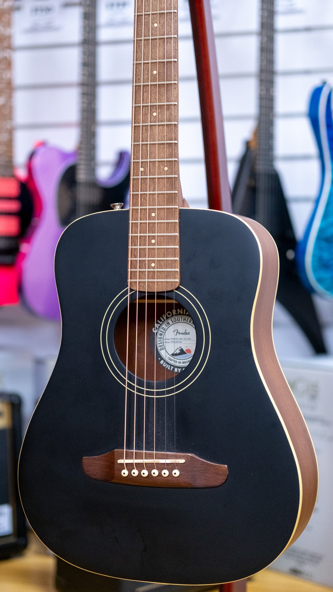 Fender Redono Mini Acoustic Guitar with Bag (Black) (Pre-Owned, 2022)