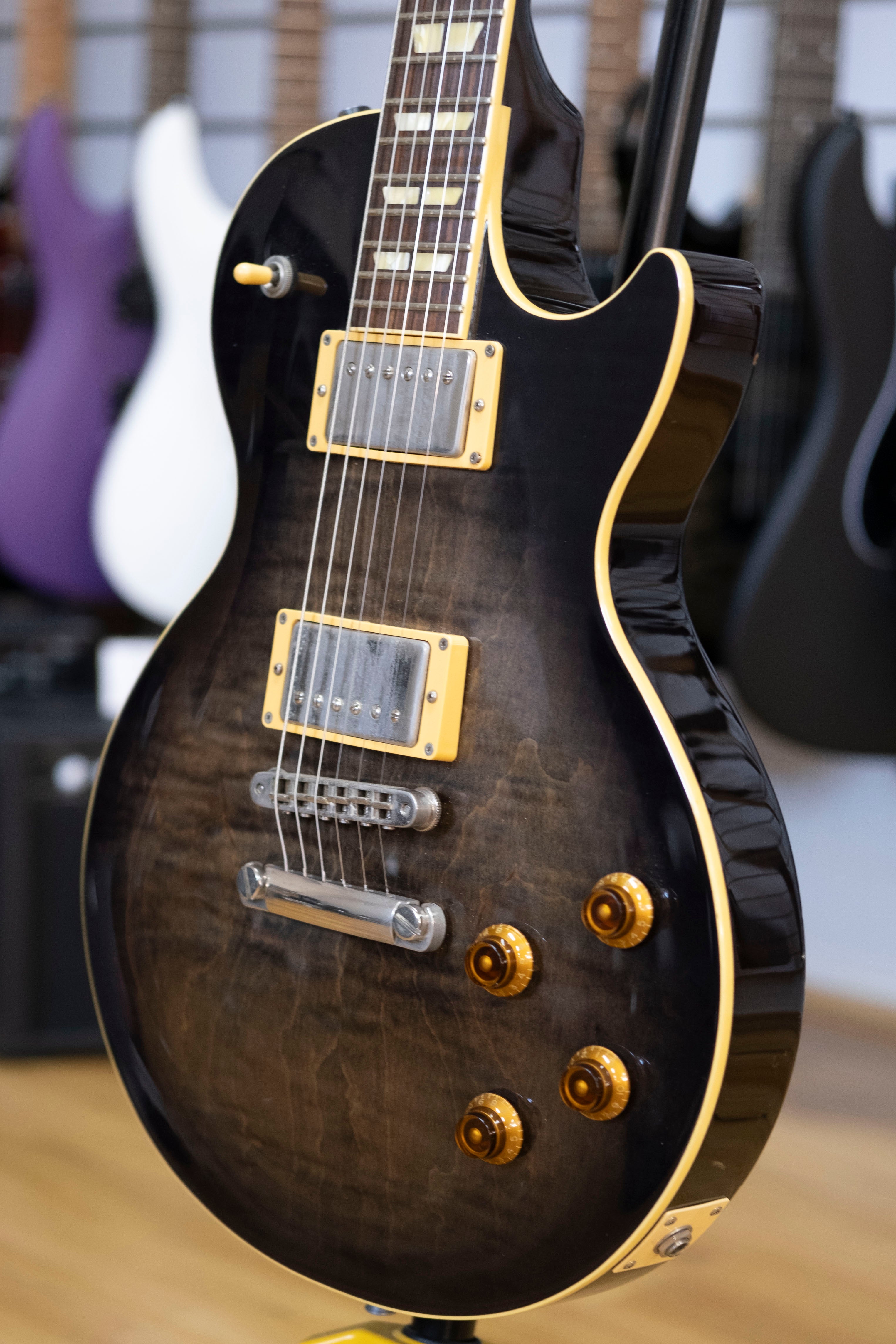 History ZLS-90 CFS 'LP' Style Electric Guitar (Translucent Black Sunburst) (Pre-Owned, 2006 MIJ)