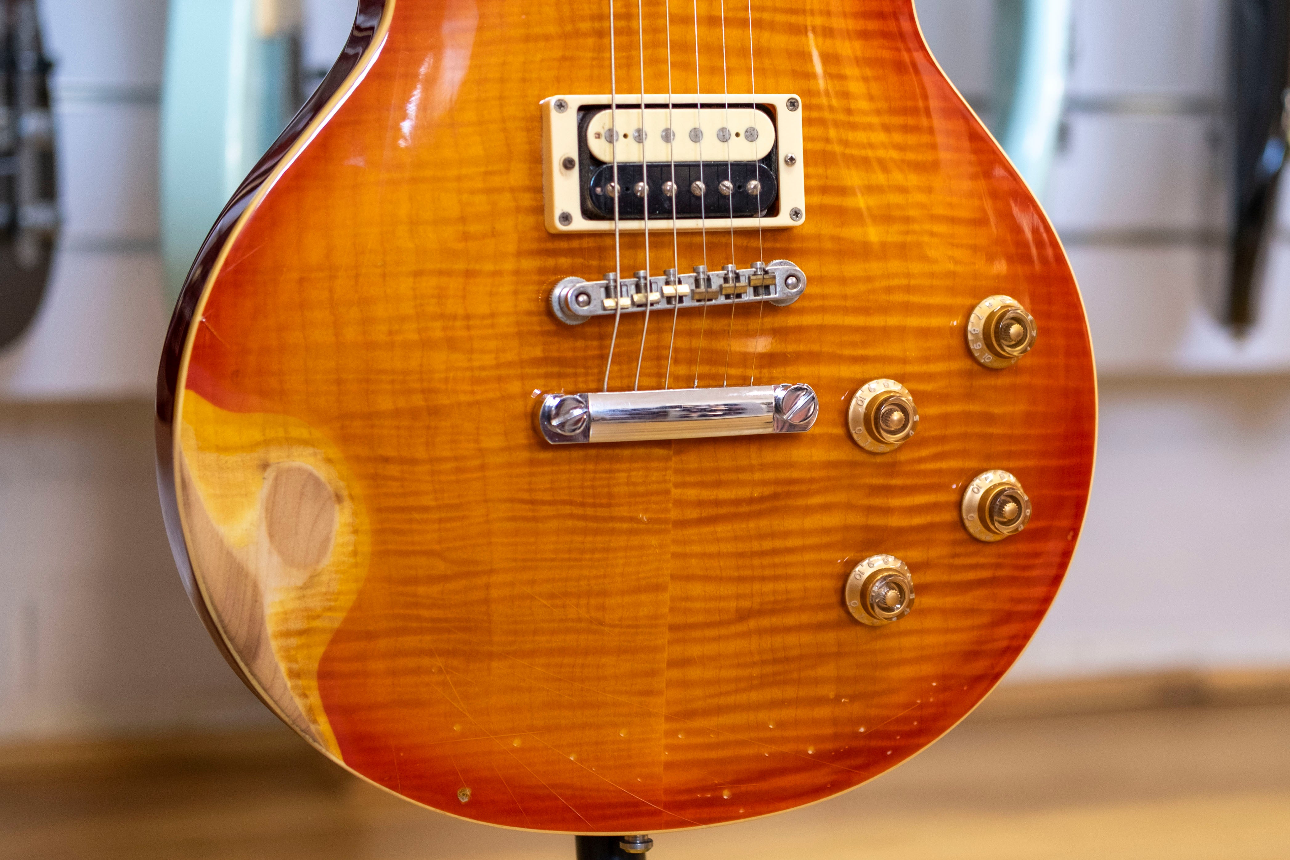 Burny RLG-60 Super Grade Electric Guitar (Cherry Sunburst) (Pre-Owned, 2008 MIC)