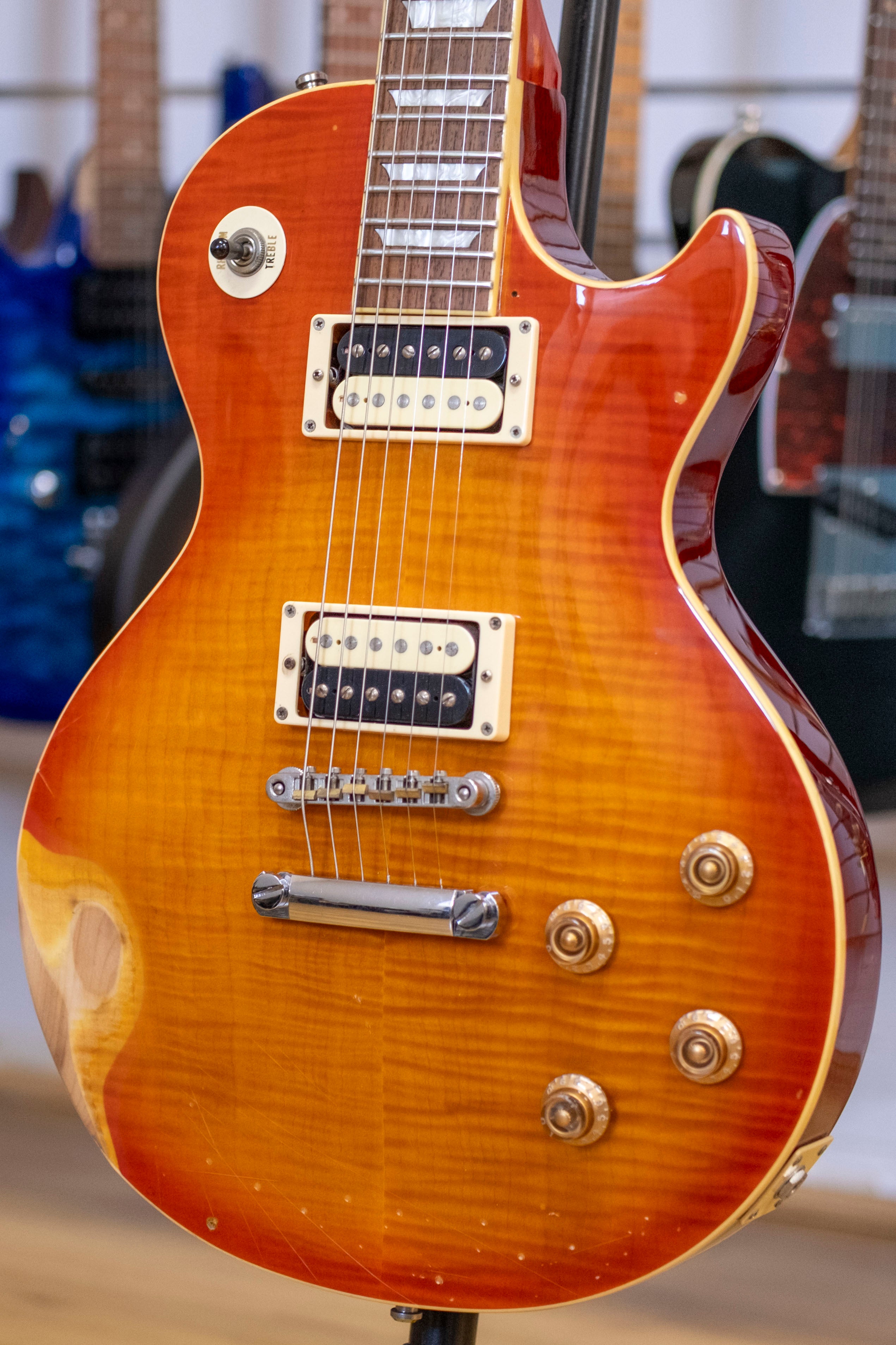 Burny RLG-60 Super Grade Electric Guitar (Cherry Sunburst) (Pre-Owned, 2008 MIC)