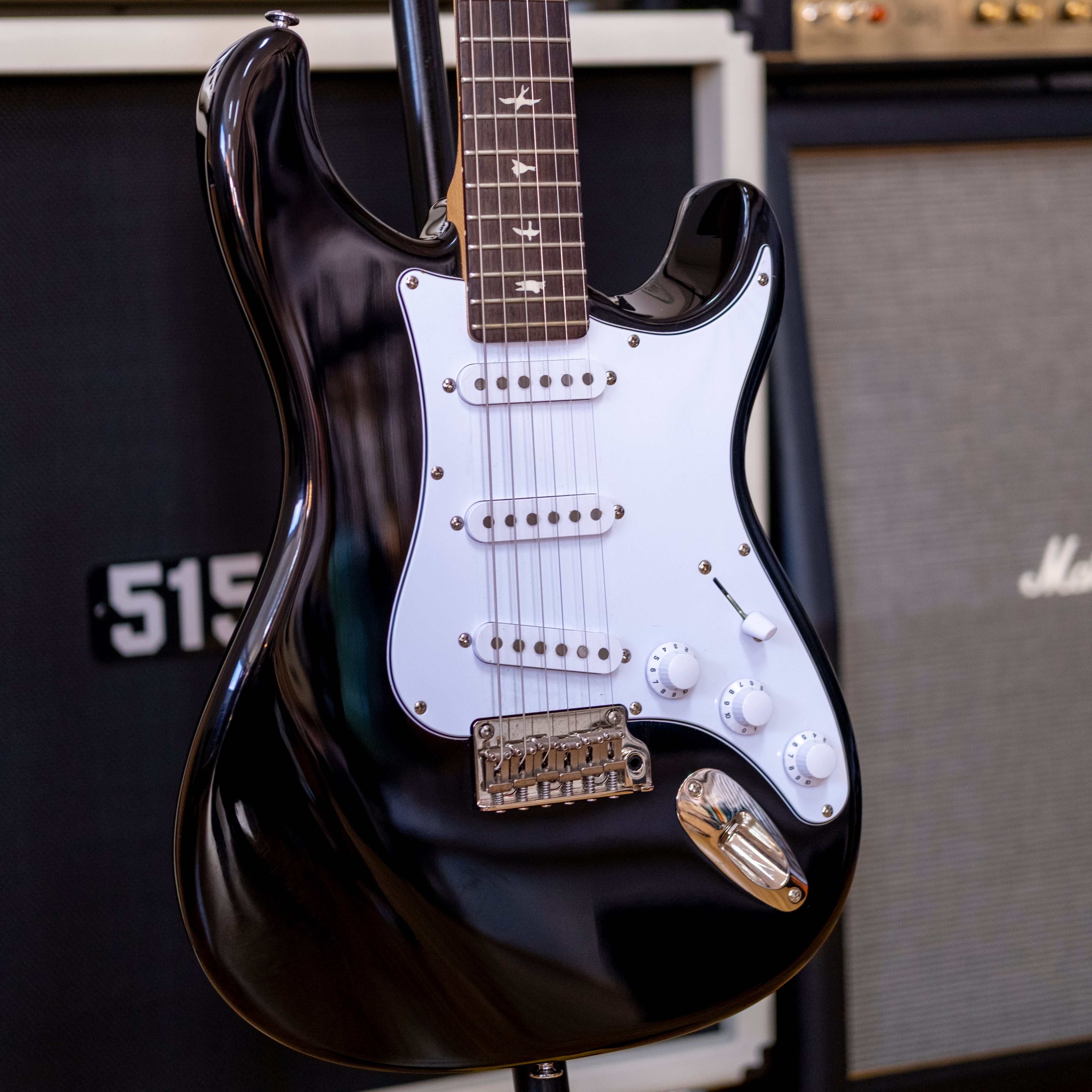 PRS SE Silver Sky Electric Guitar with Hardcase (Piano Black) (Pre-Owned)