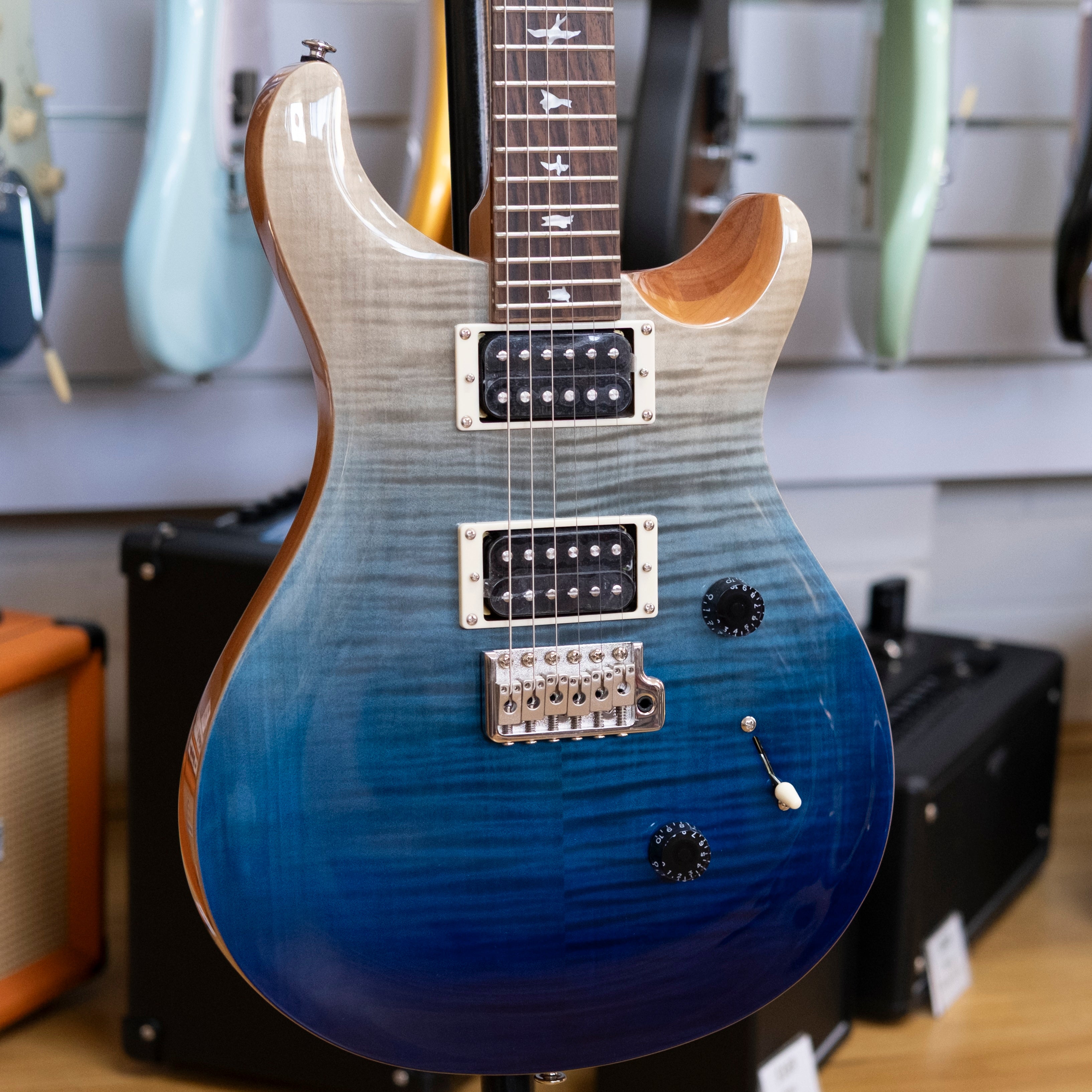 PRS SE Custom 24 Electric Guitar with Gig Bag (Blue Fade) *One Off Run*