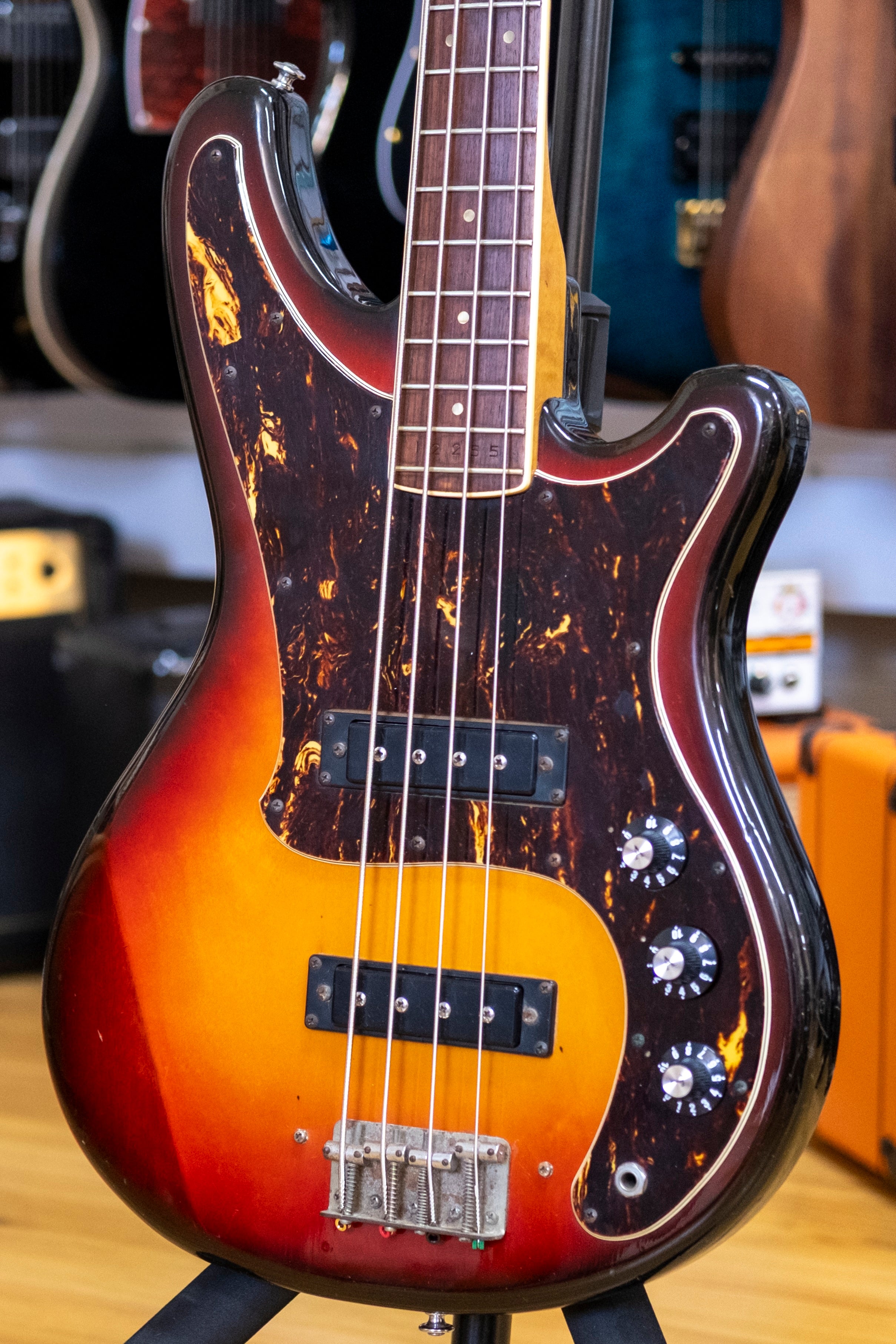 Yamaha Super Bass SB-55 Bass Guitar (3-Tone Sunburst) (Pre-Owned, 1974 MIJ)