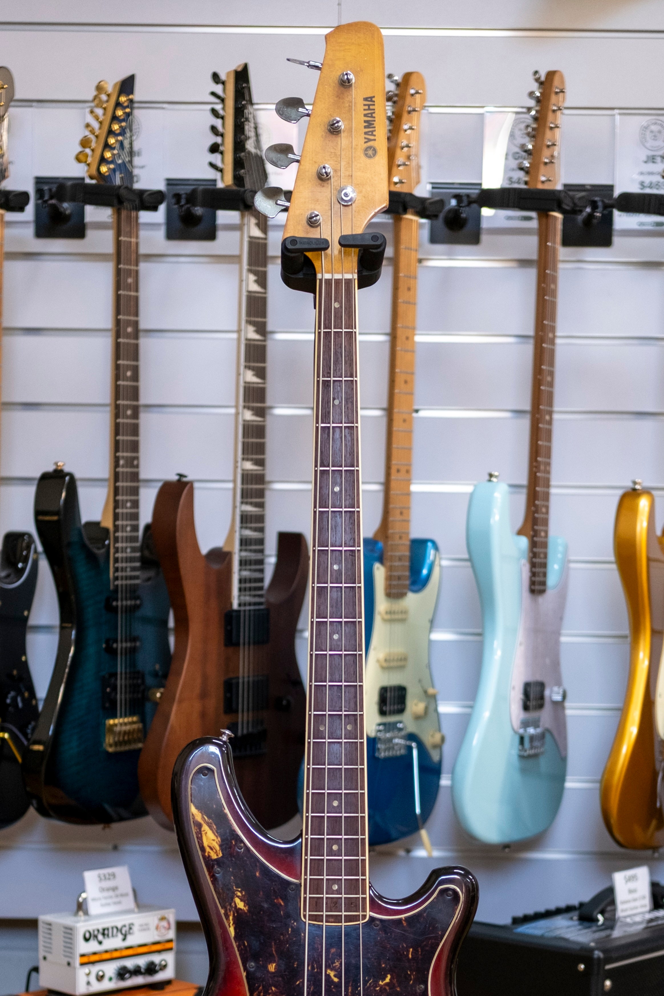 Yamaha Super Bass SB-55 Bass Guitar (3-Tone Sunburst) (Pre-Owned, 1974 MIJ)