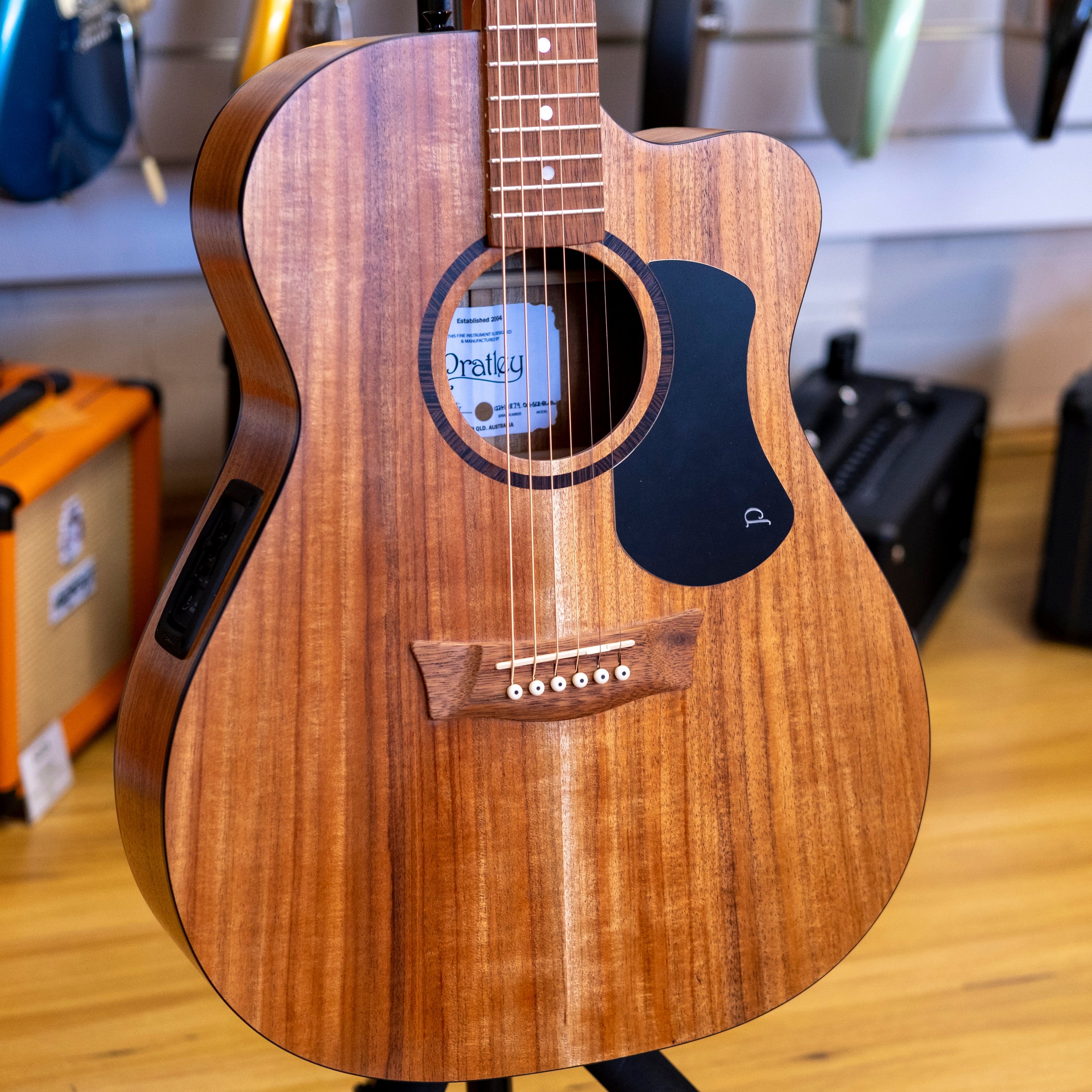 Pratley Classic Series OM Acoustic Electric Guitar (All Solid Blackwood)