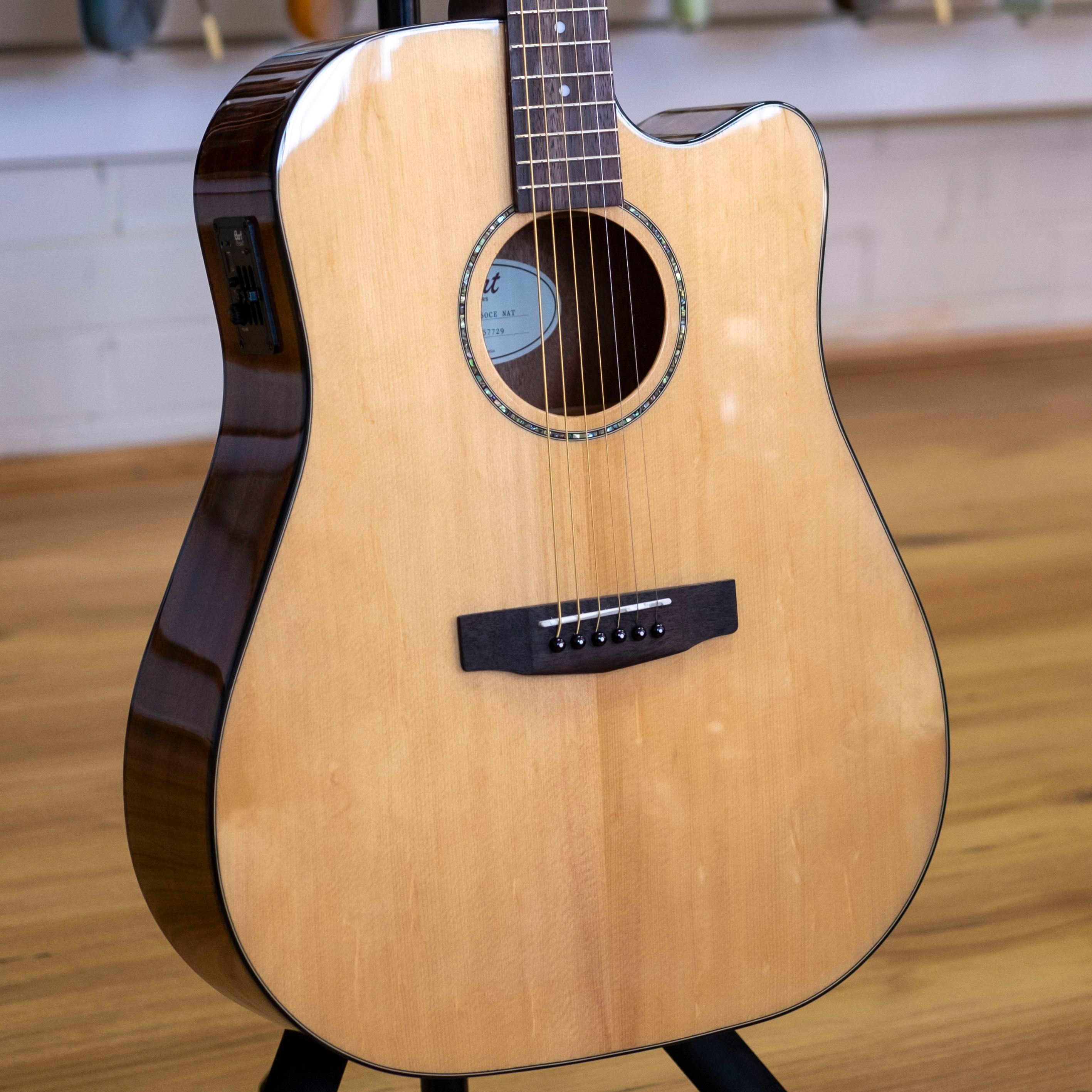Cort Earth Series Earth60CE Dreadnought Acoustic Electric Guitar (Natural Gloss)