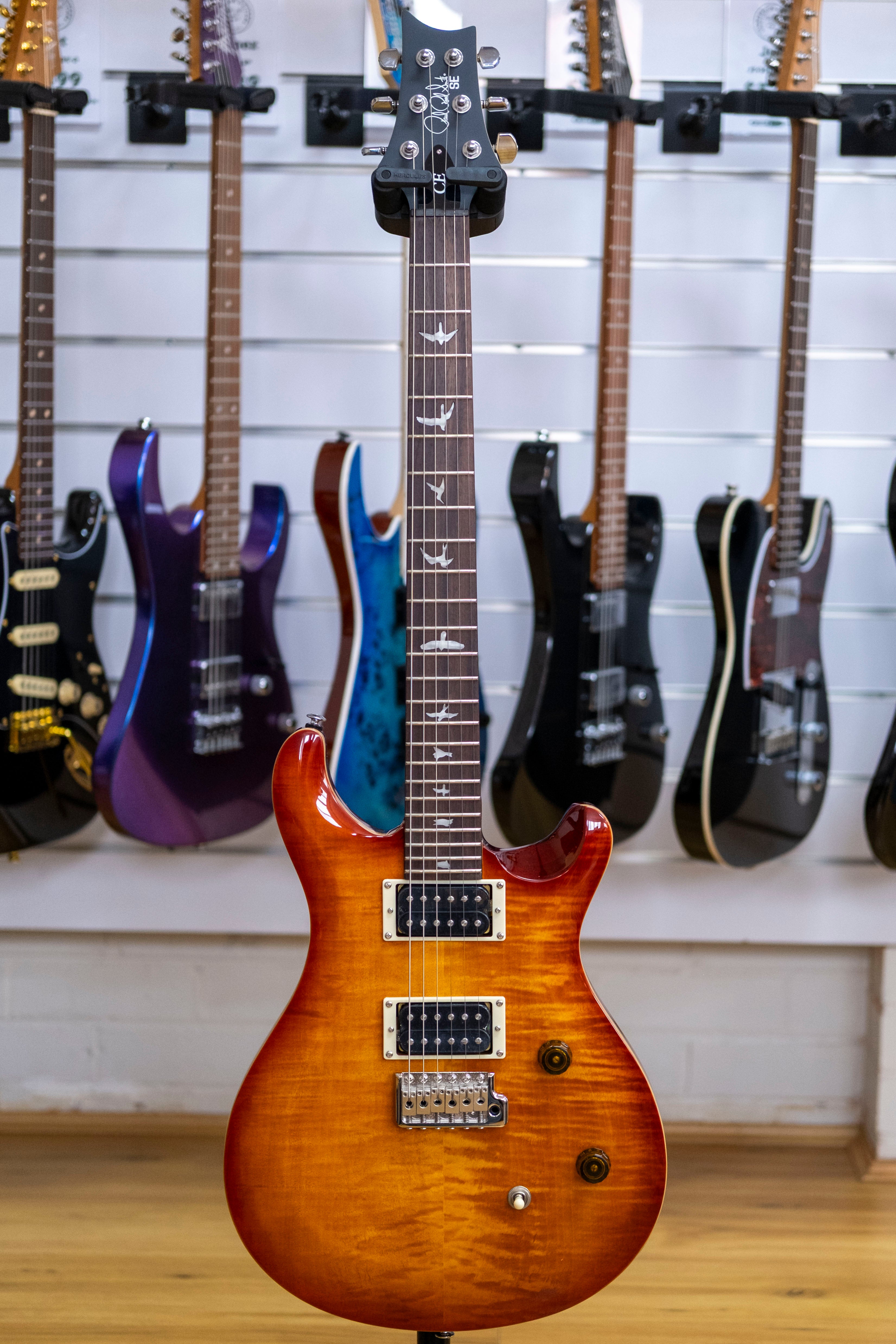 PRS SE CE24 Maple Top Electric Guitar with Gig Bag (Vintage Sunburst)