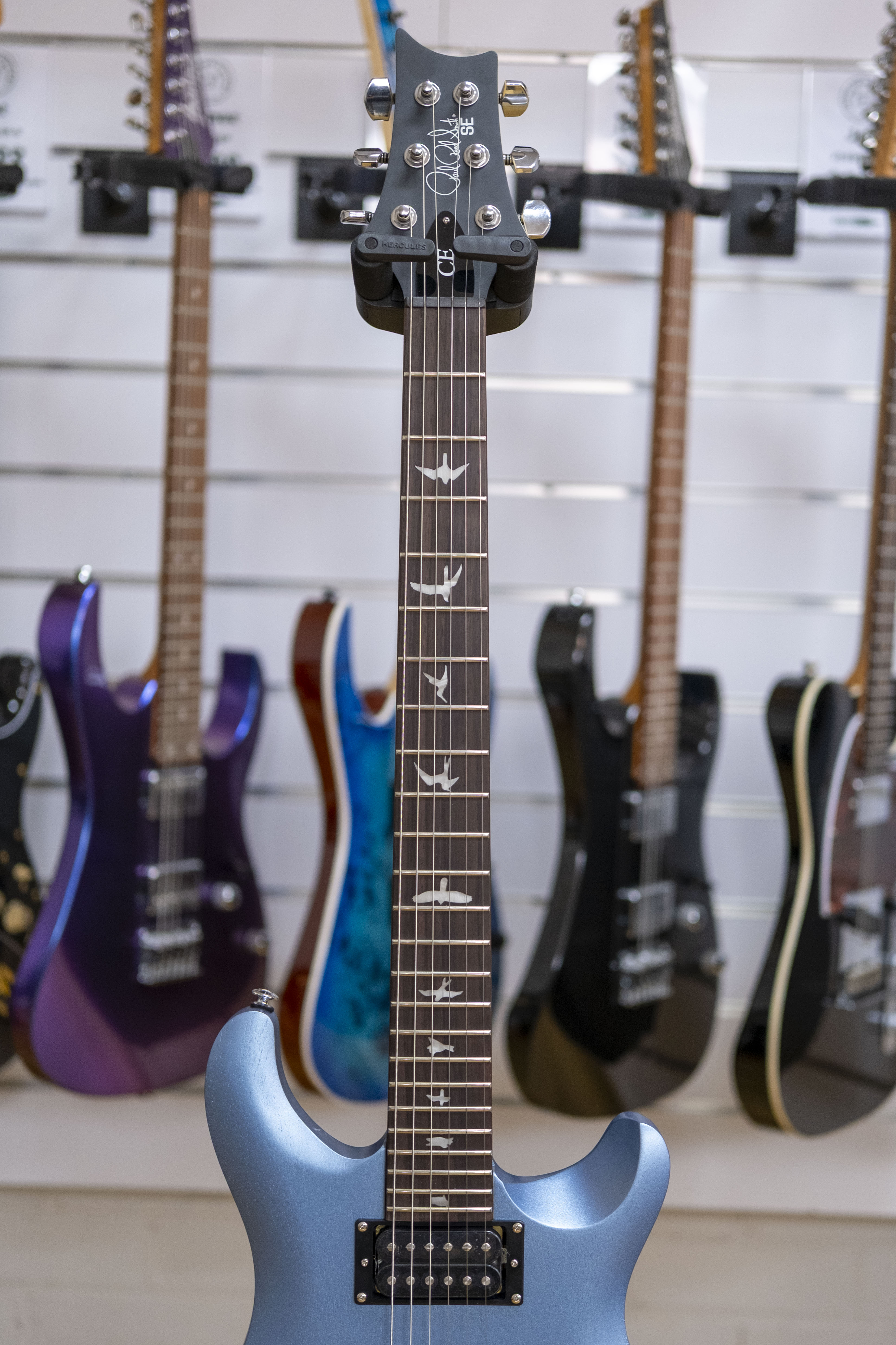 PRS SE CE24 Standard Satin Electric Guitar with Gig Bag (Ice Blue Metallic)