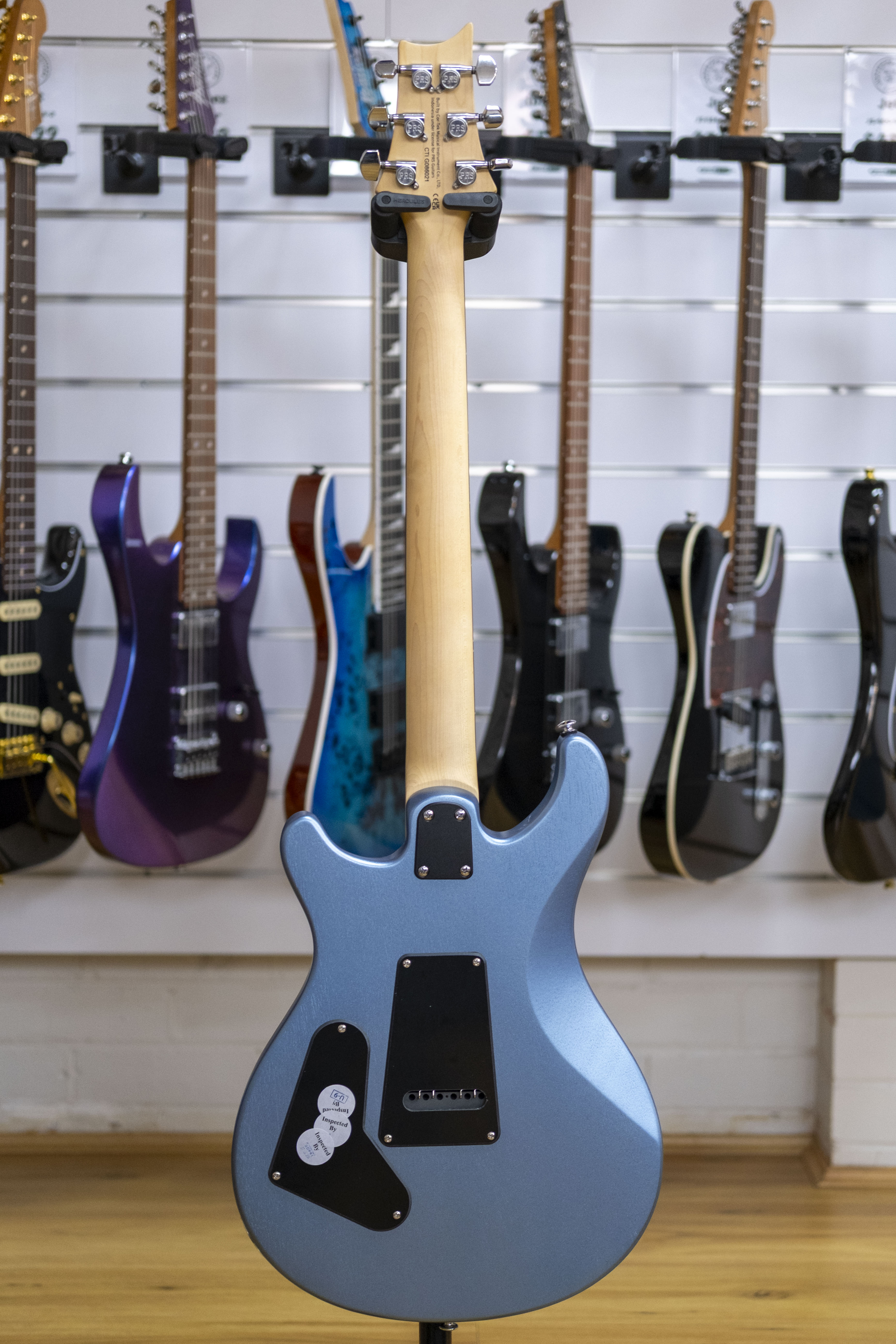 PRS SE CE24 Standard Satin Electric Guitar with Gig Bag (Ice Blue Metallic)