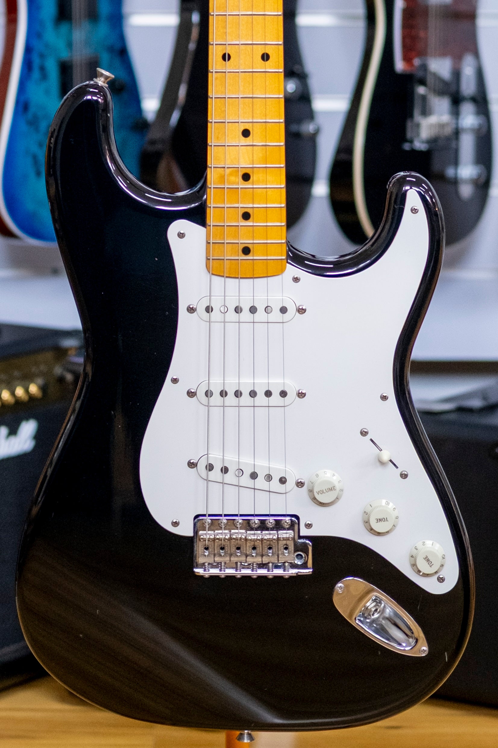 Fender ST-57 Stratocaster Electric Guitar (Black) (Pre-Owned, 2000's MIJ)