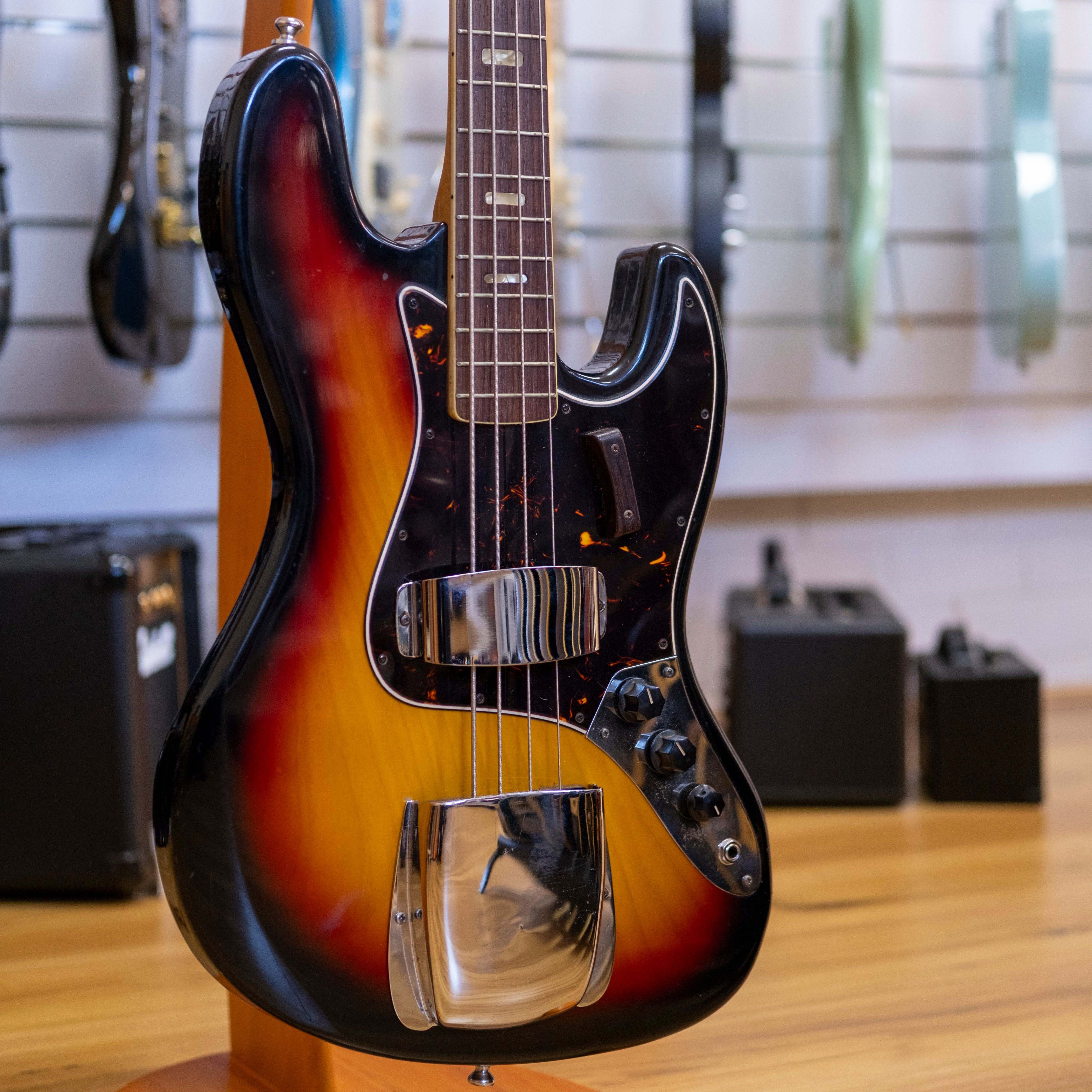 Greco JB-380 'Jazz' Bass Guitar (3-Tone Sunburst) (Pre-Owned, 1980's MIJ)