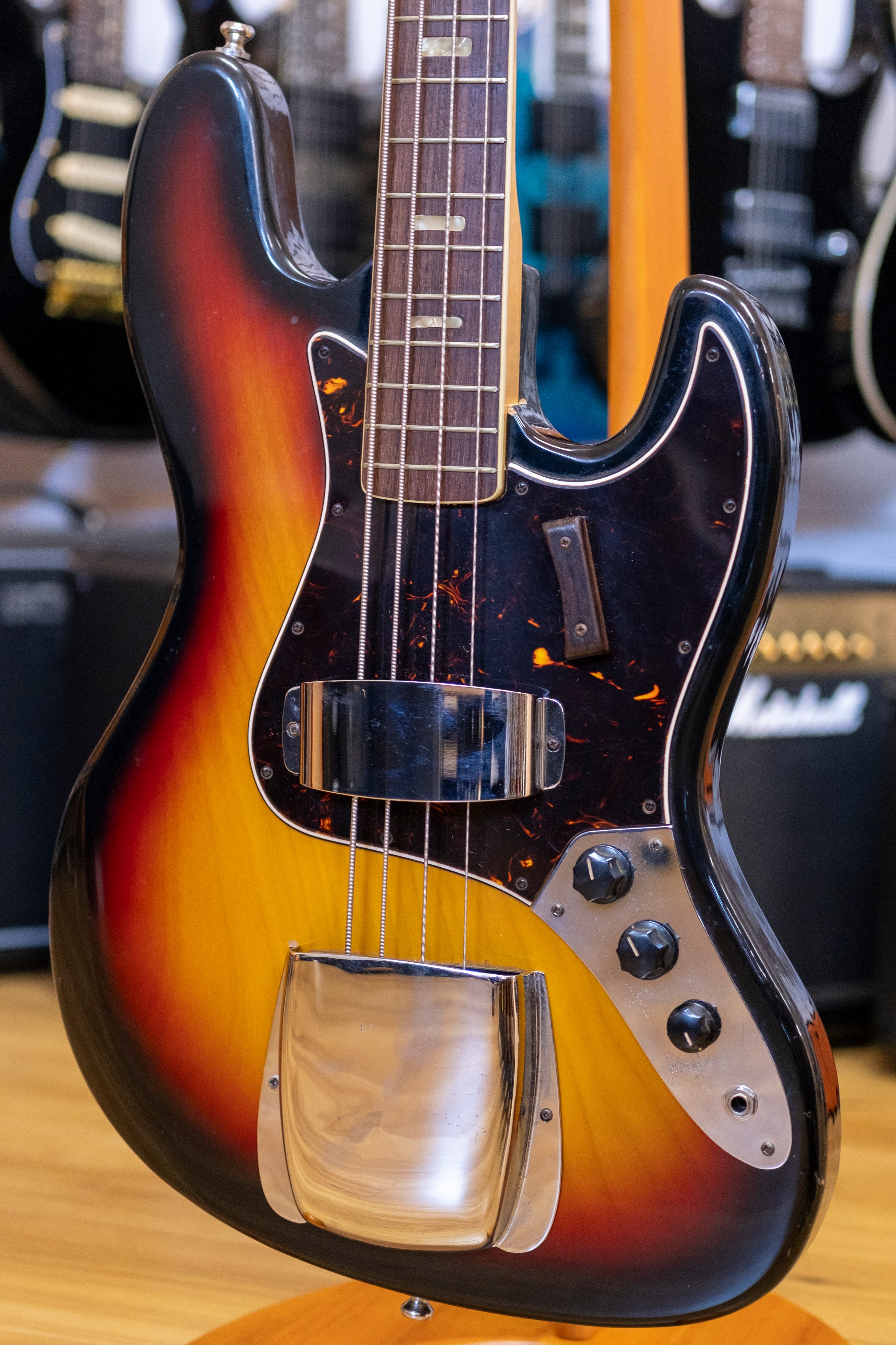 Greco JB-380 'Jazz' Bass Guitar (3-Tone Sunburst) (Pre-Owned, 1980's MIJ)