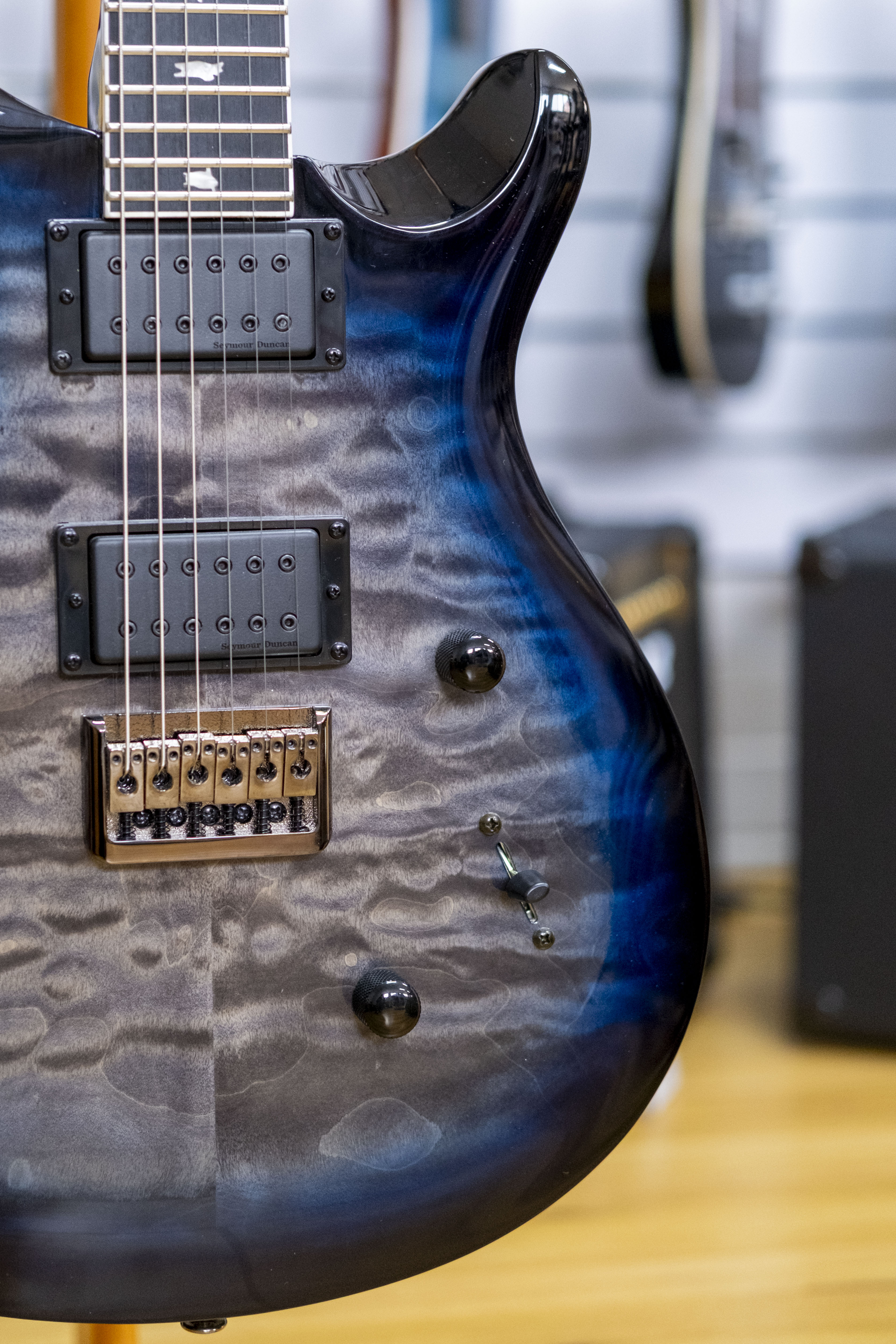 PRS SE Mark Holcomb Signature Electric Guitar with Bag (Holcomb Blue Burst)