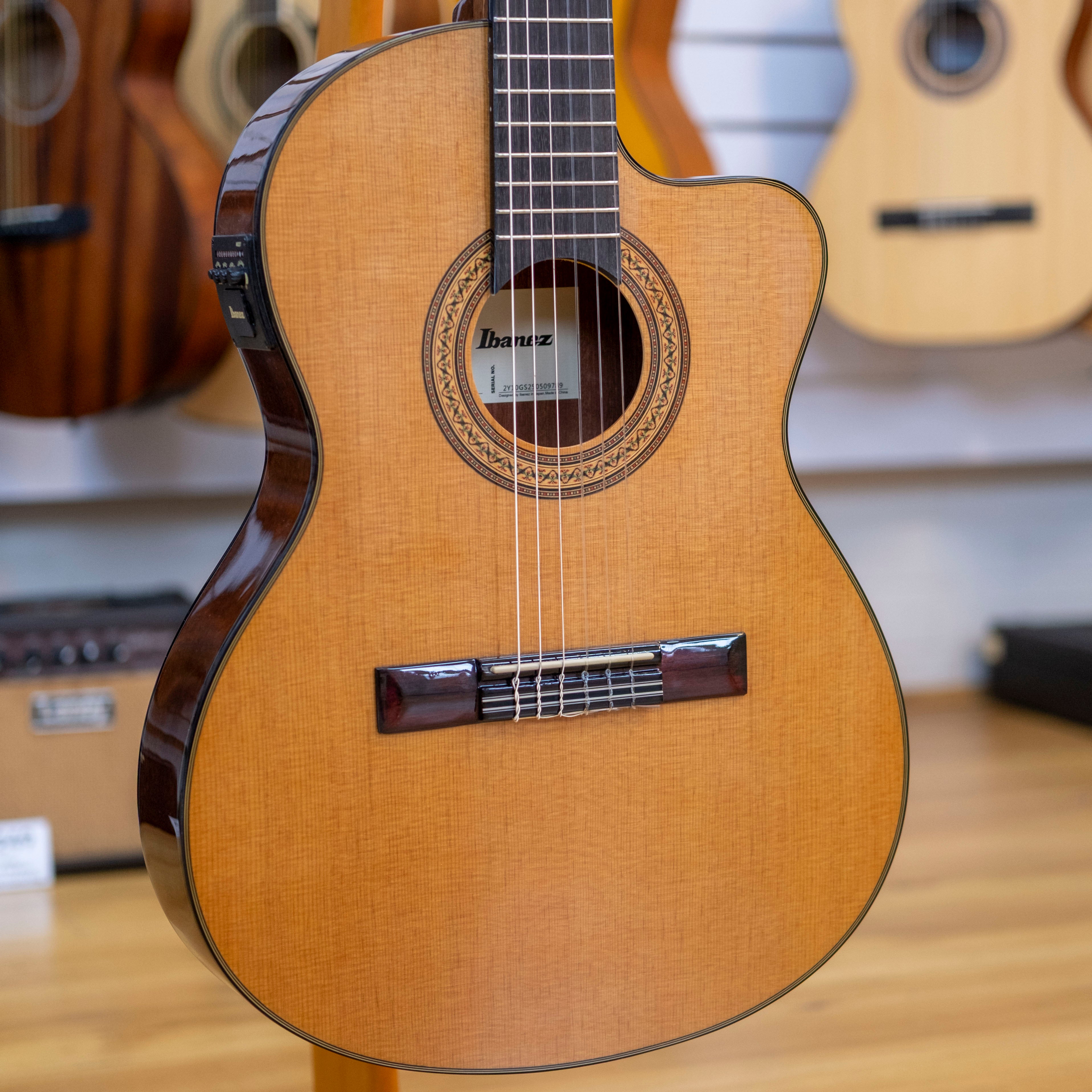 Ibanez GA5TCE Thinline Electric Classical Guitar (Amber High Gloss)