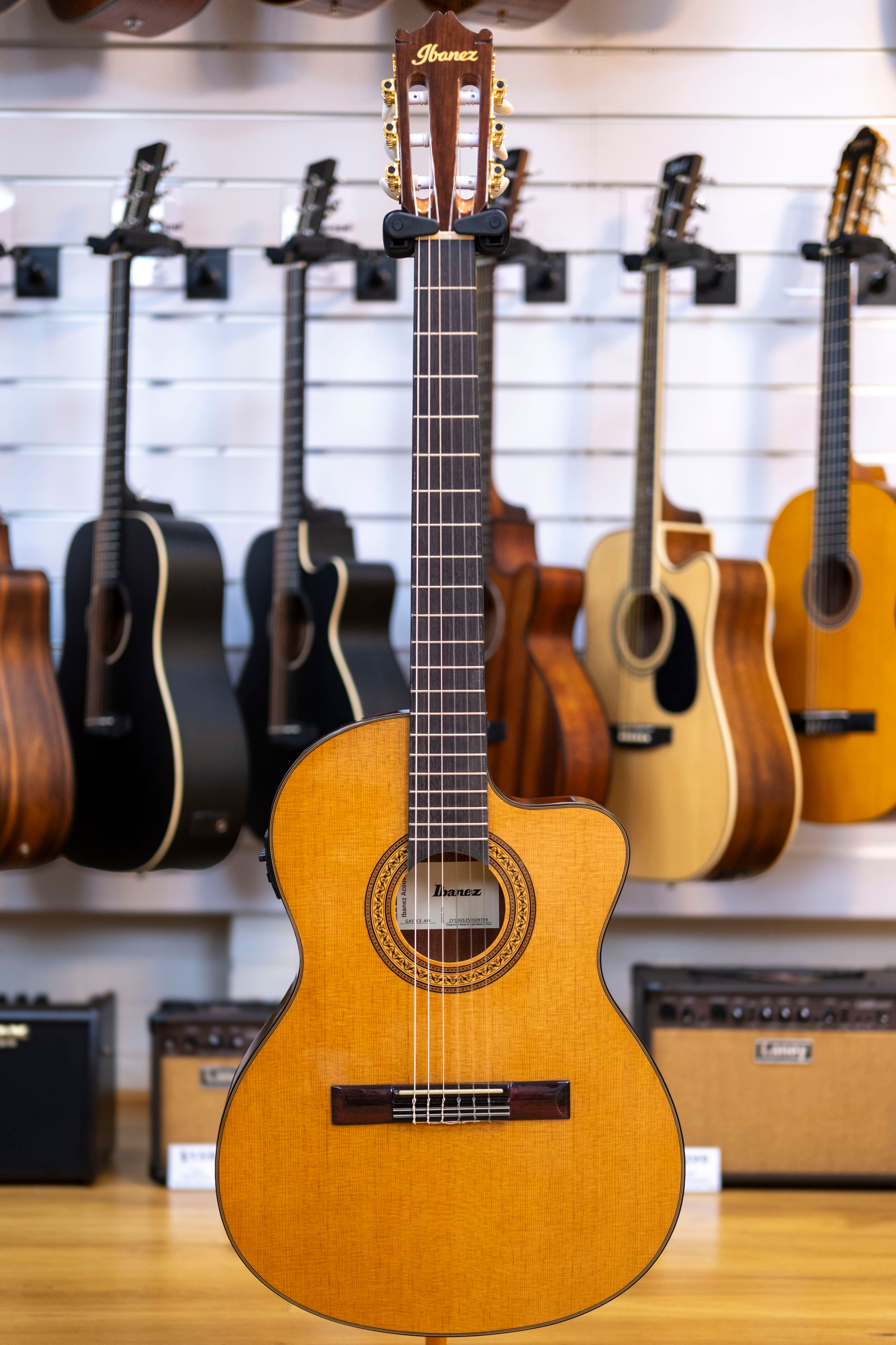 Ibanez GA5TCE Thinline Electric Classical Guitar (Amber High Gloss)