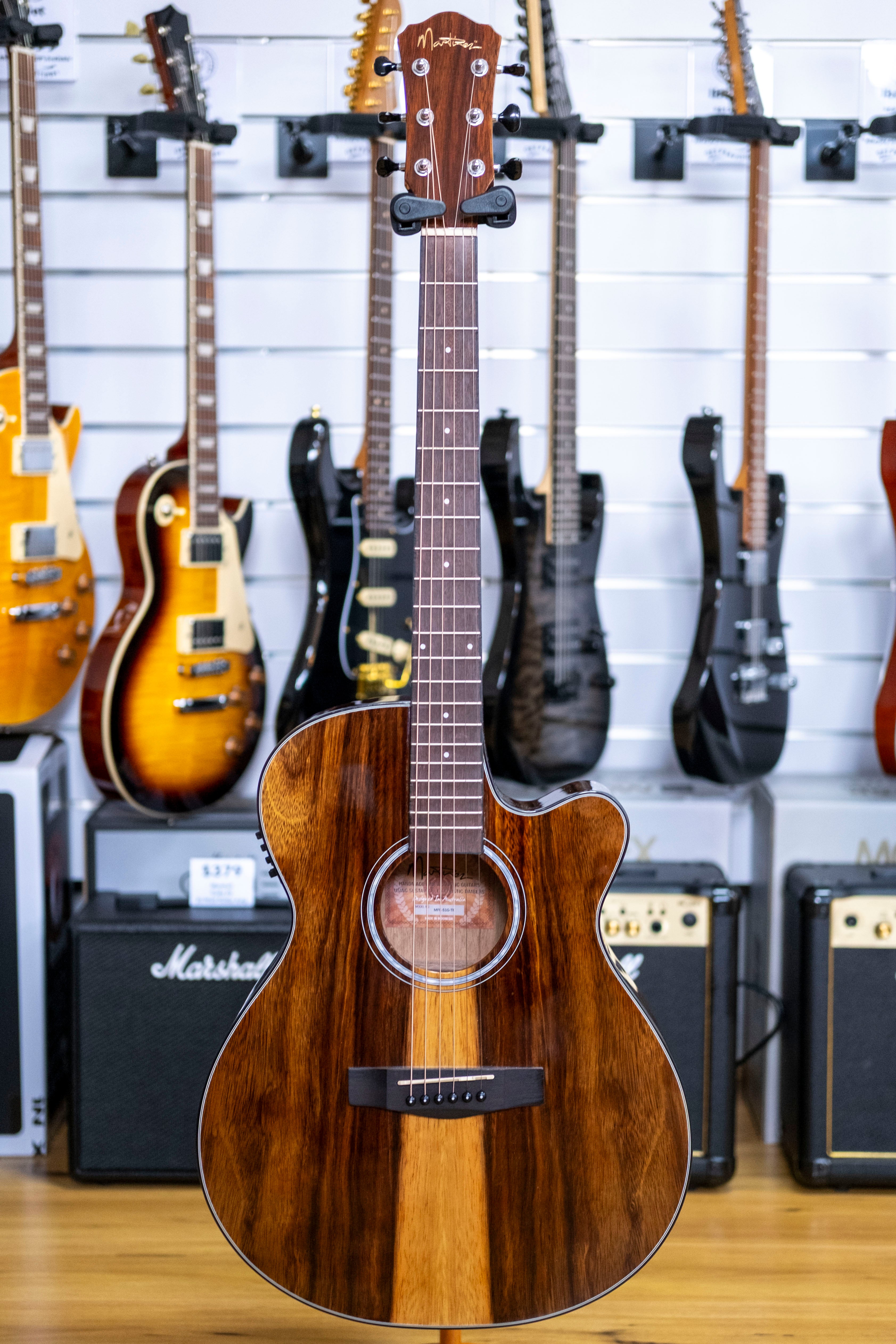 Martinez 51 Series Superfolk Acoustic Electric Guitar (Teakwood)