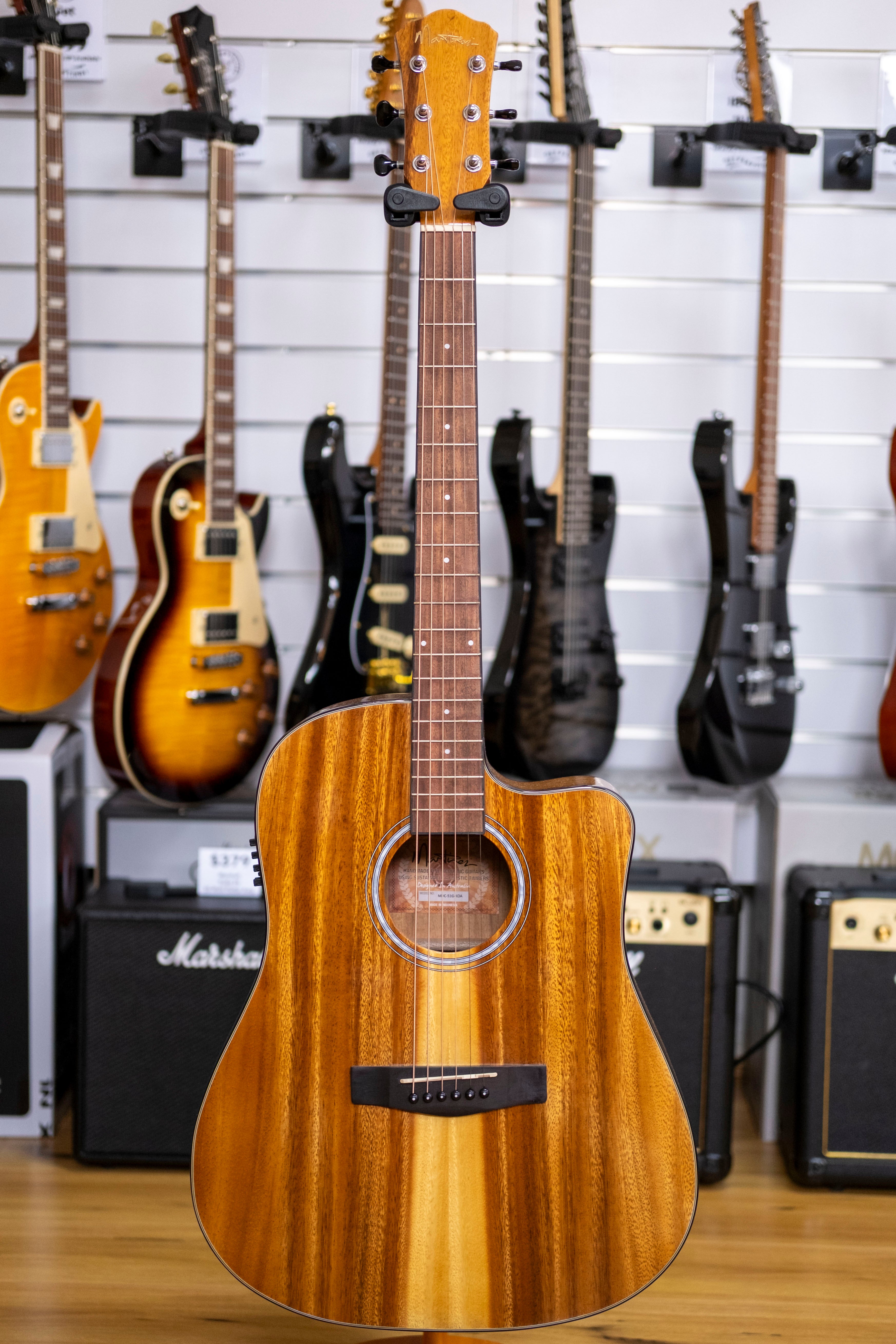 Martinez 51 Series Dreadnought Acoustic Electric Guitar (Koa)