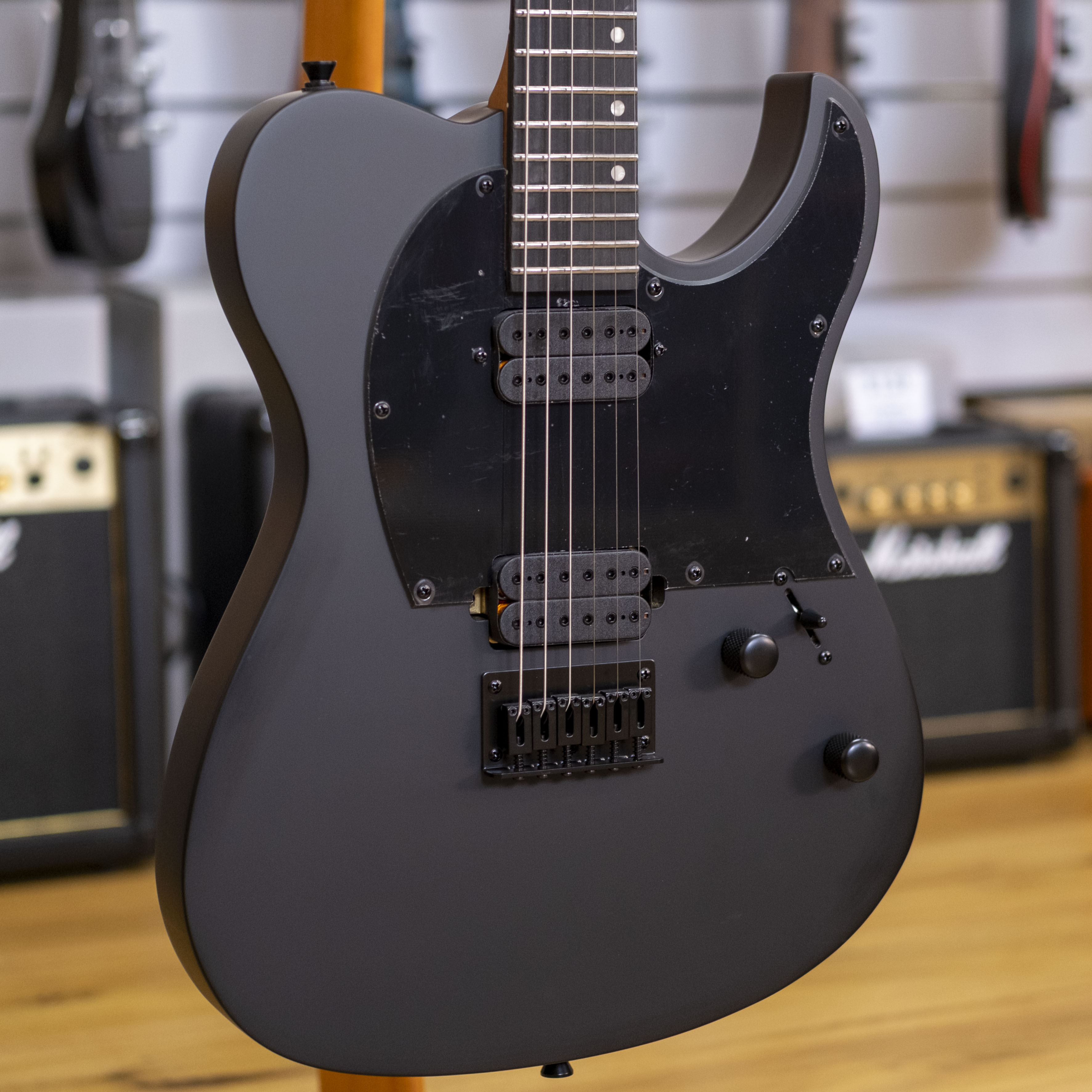 Spira T-400 Baritone Electric Guitar (Satin Black)