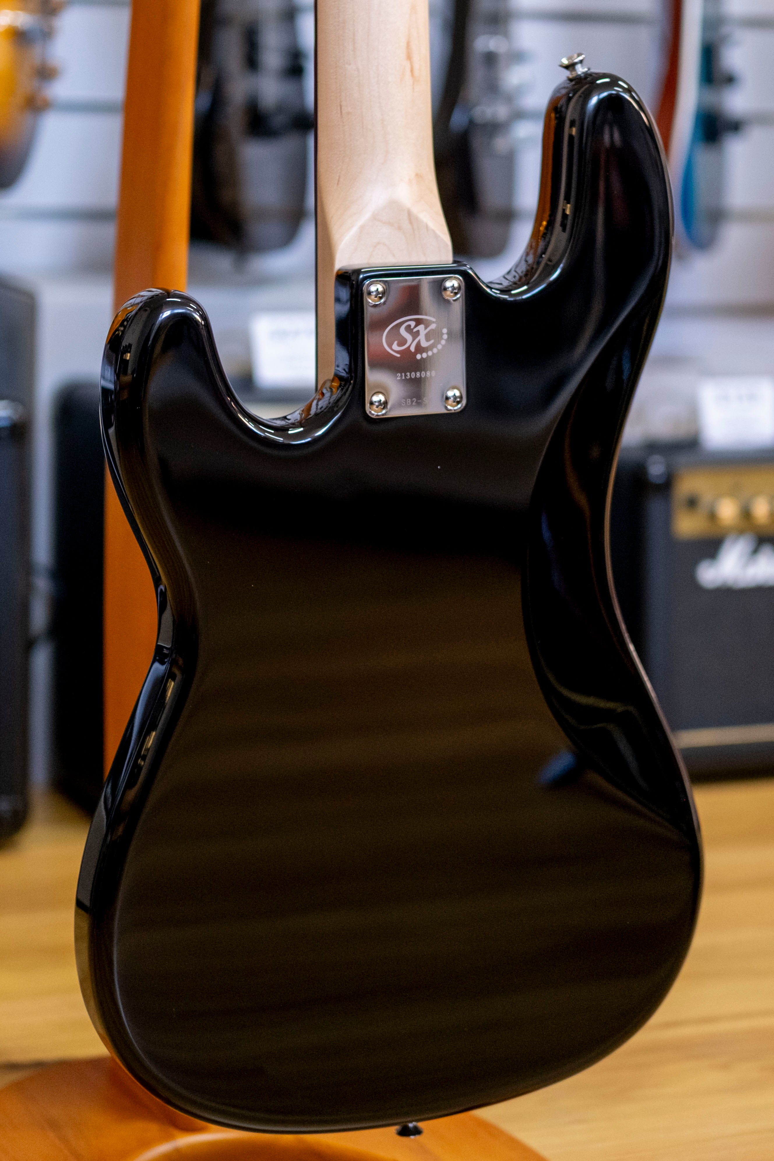 SX Standard Seriers P-Bass Guitar Pack with Amp (Black)