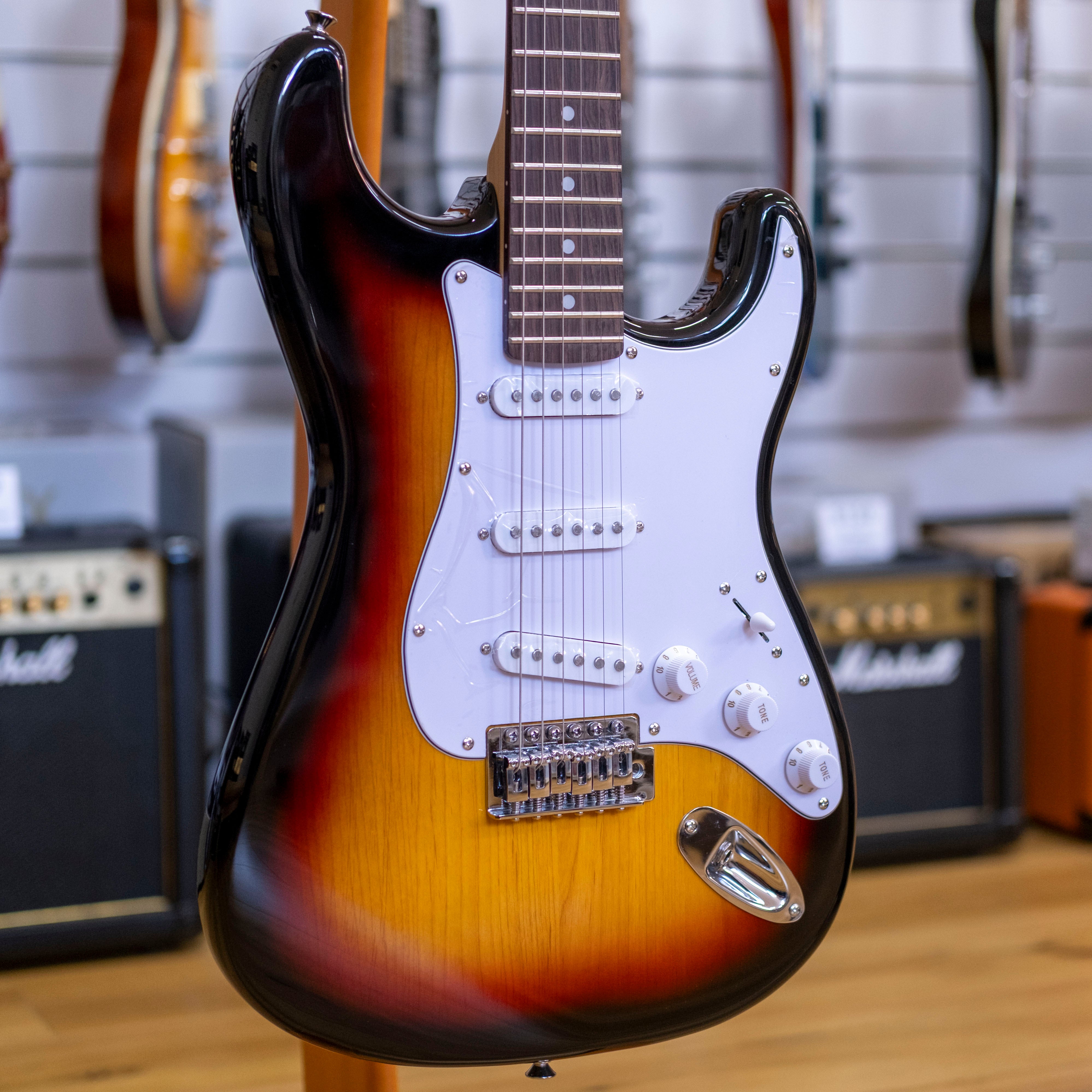 SX SE1 Standard Series Electric Guitar Pack with Amp (3-Tone Sunburst)