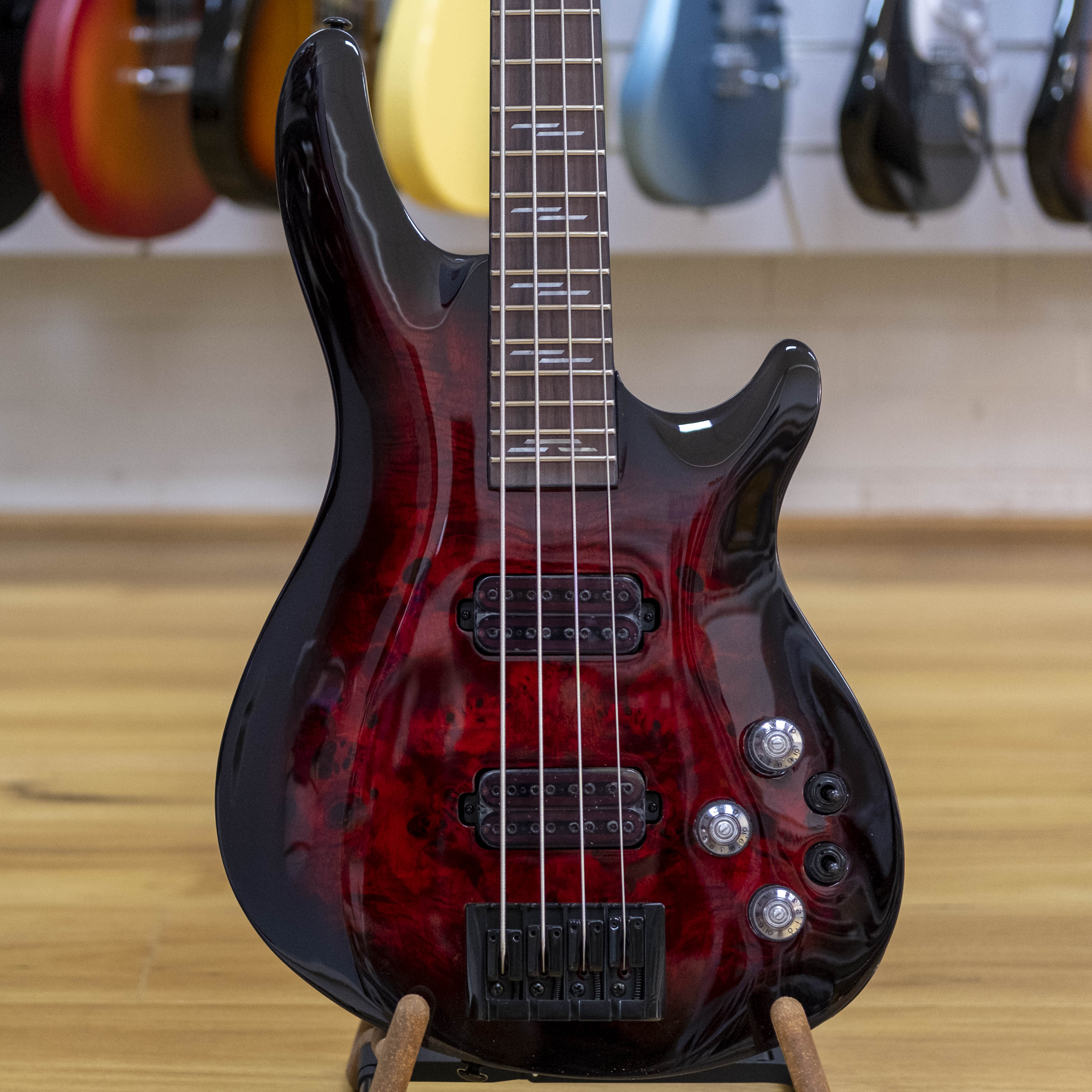 Schecter Omen Elite-4 Bass Guitar (Black Cherry Burst)