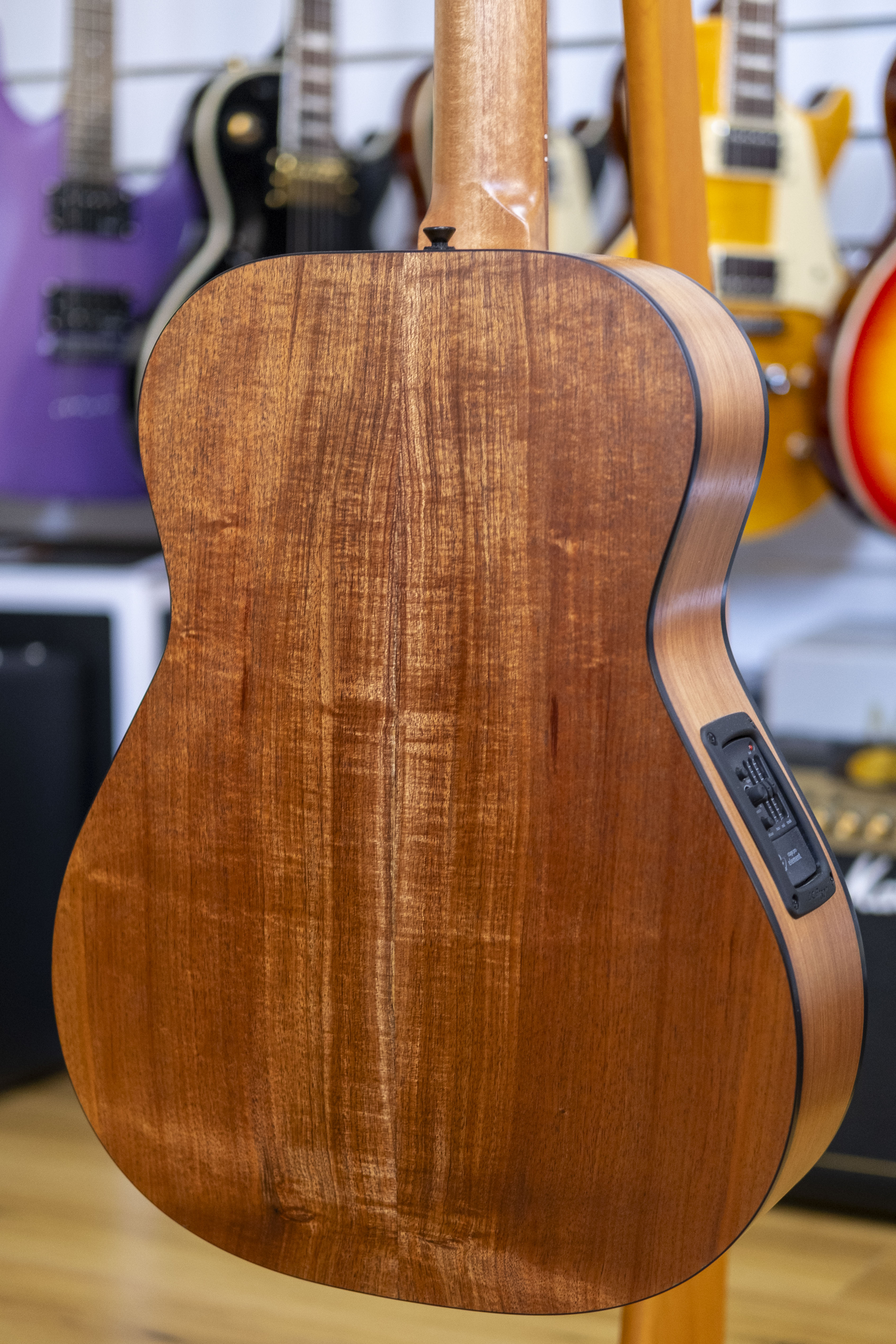 Pratley Classic Series Mini OM Acoustic Electric Guitar (All Solid Blackwood)