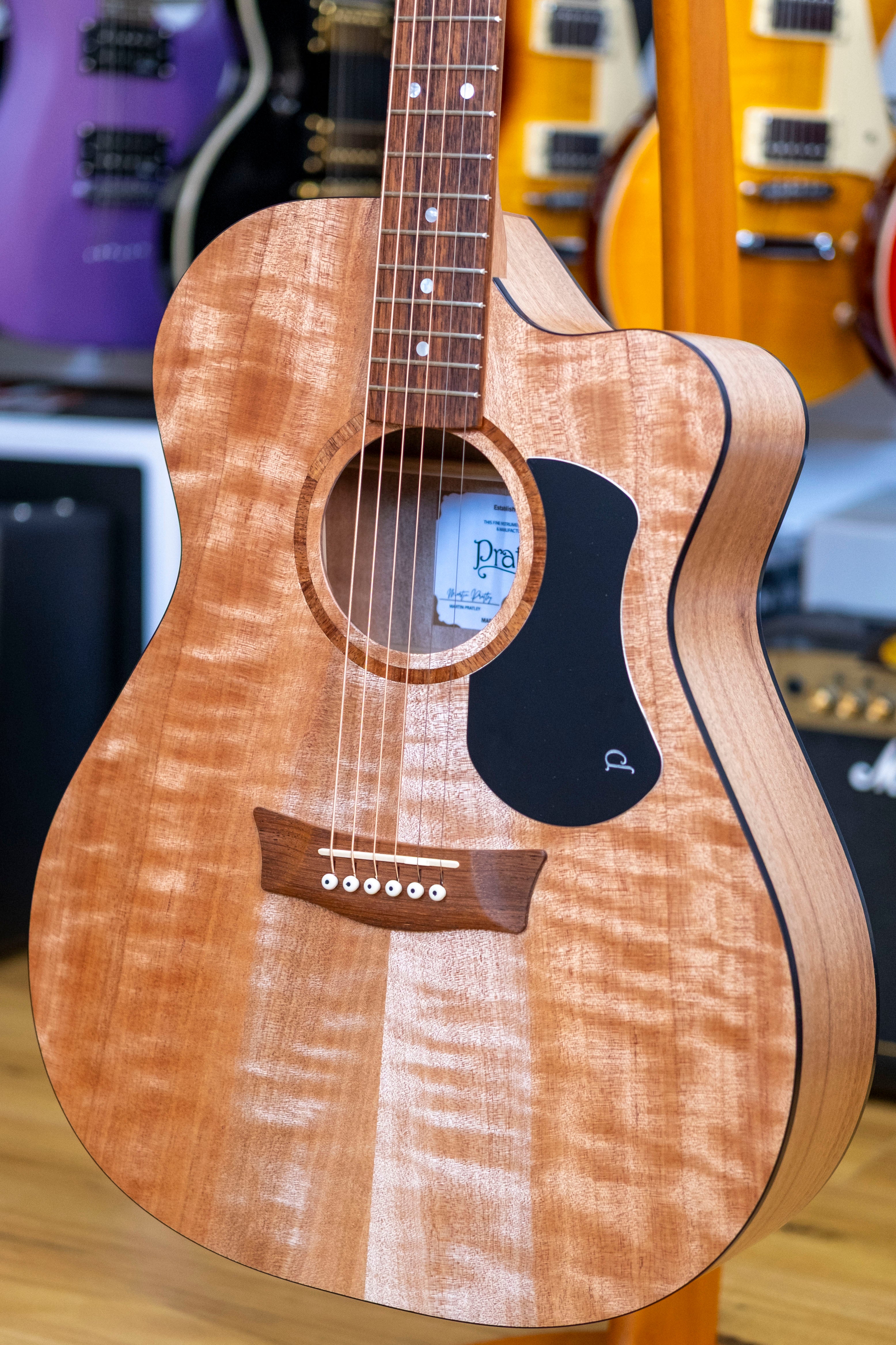 Pratley Classic Series OM Acoustic Electric Guitar with Case (All Solid Maple)