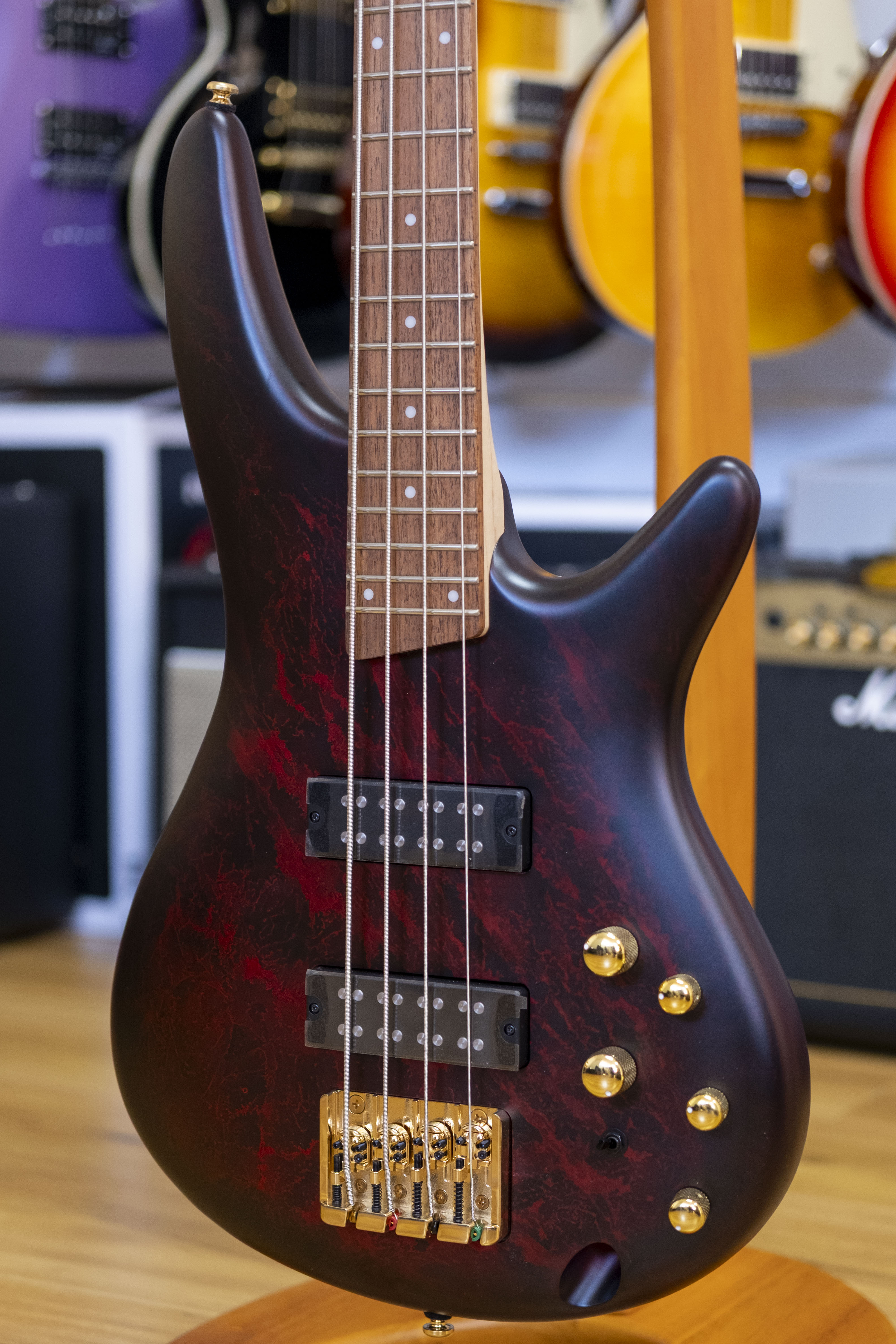 Ibanez SDGR SR300EDX Bass Guitar (Wine Red Frozen Matte)