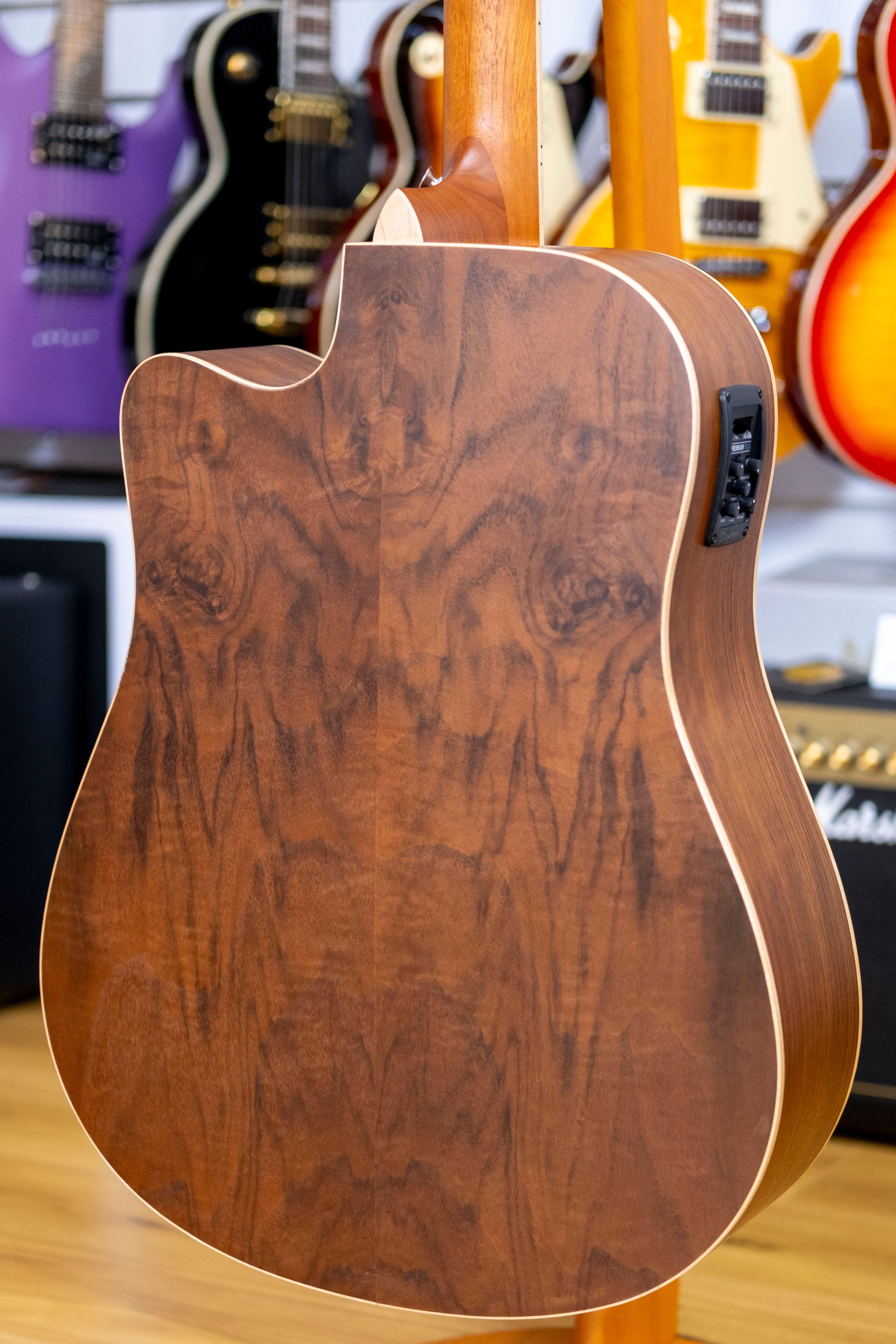 Tanglewood Discovery Exotic Series Dreadnought Acoustic Electric Guitar (Hawaiian Rainwood)