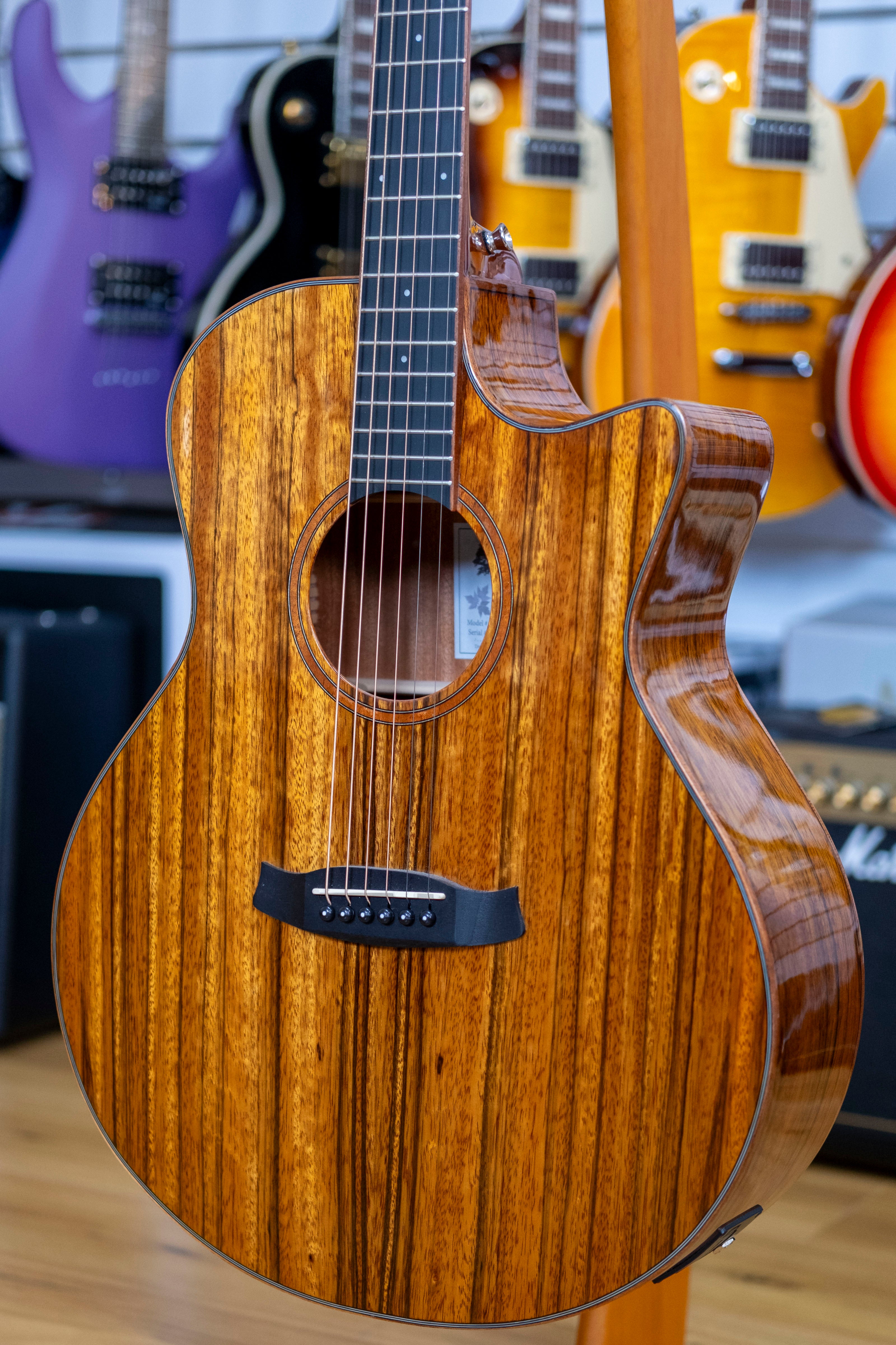 Tanglewood Winterleaf Exotic Grand Auditorium Acoustic Electric Guitar (Pacific Walnut)