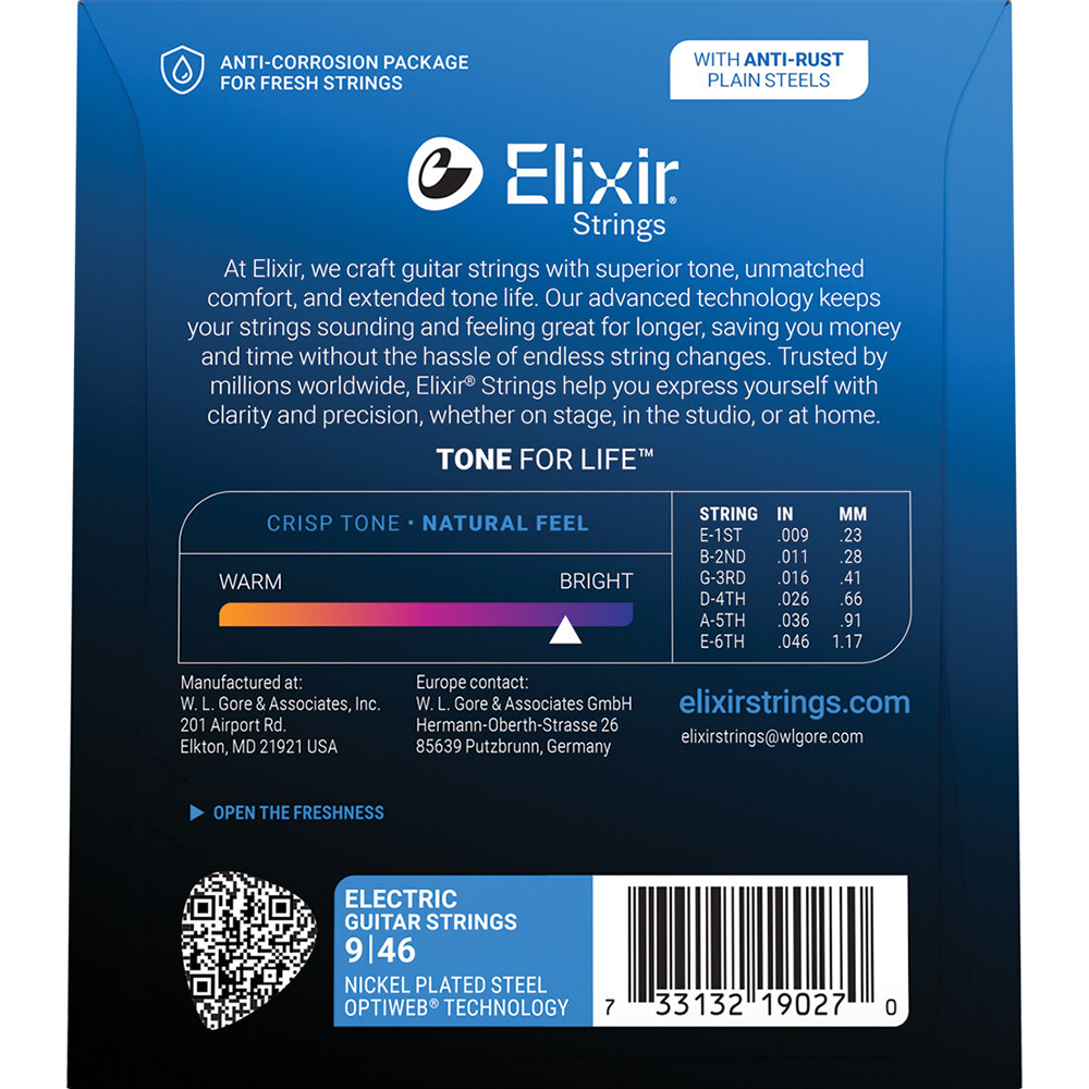 Elixir Optiweb Custom Light Electric Guitar Strings (9/46)