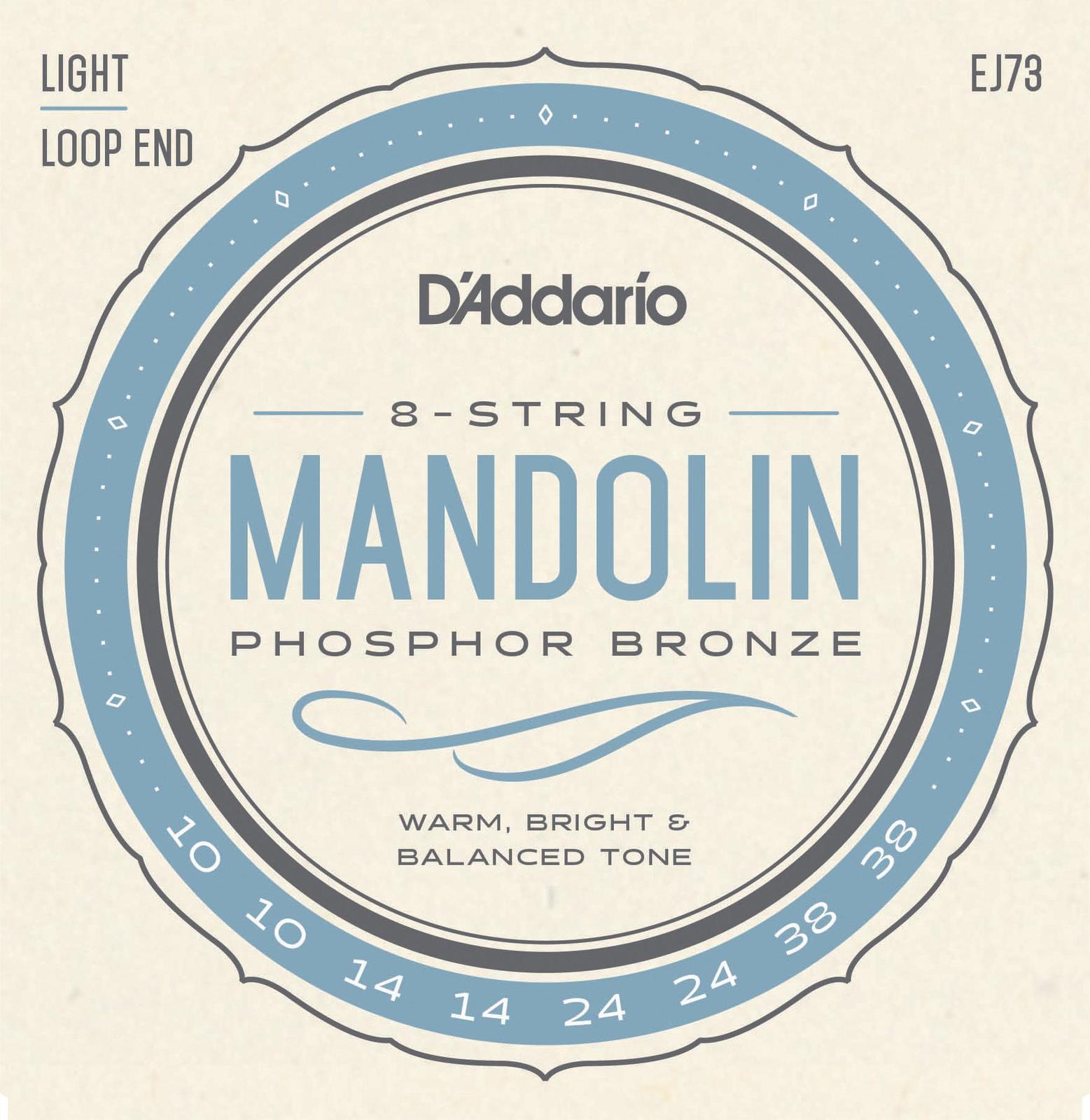 D'Addario EJ73 Phosphor Bronze Light Mandolin Strings (10/38)