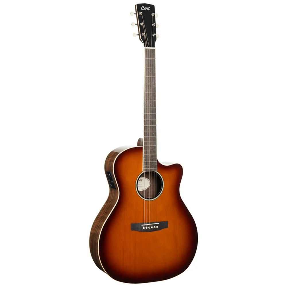 Cort Exotic Grand Auditorium Acoustic Electric Guitar (Solid Spruce/Walnut)